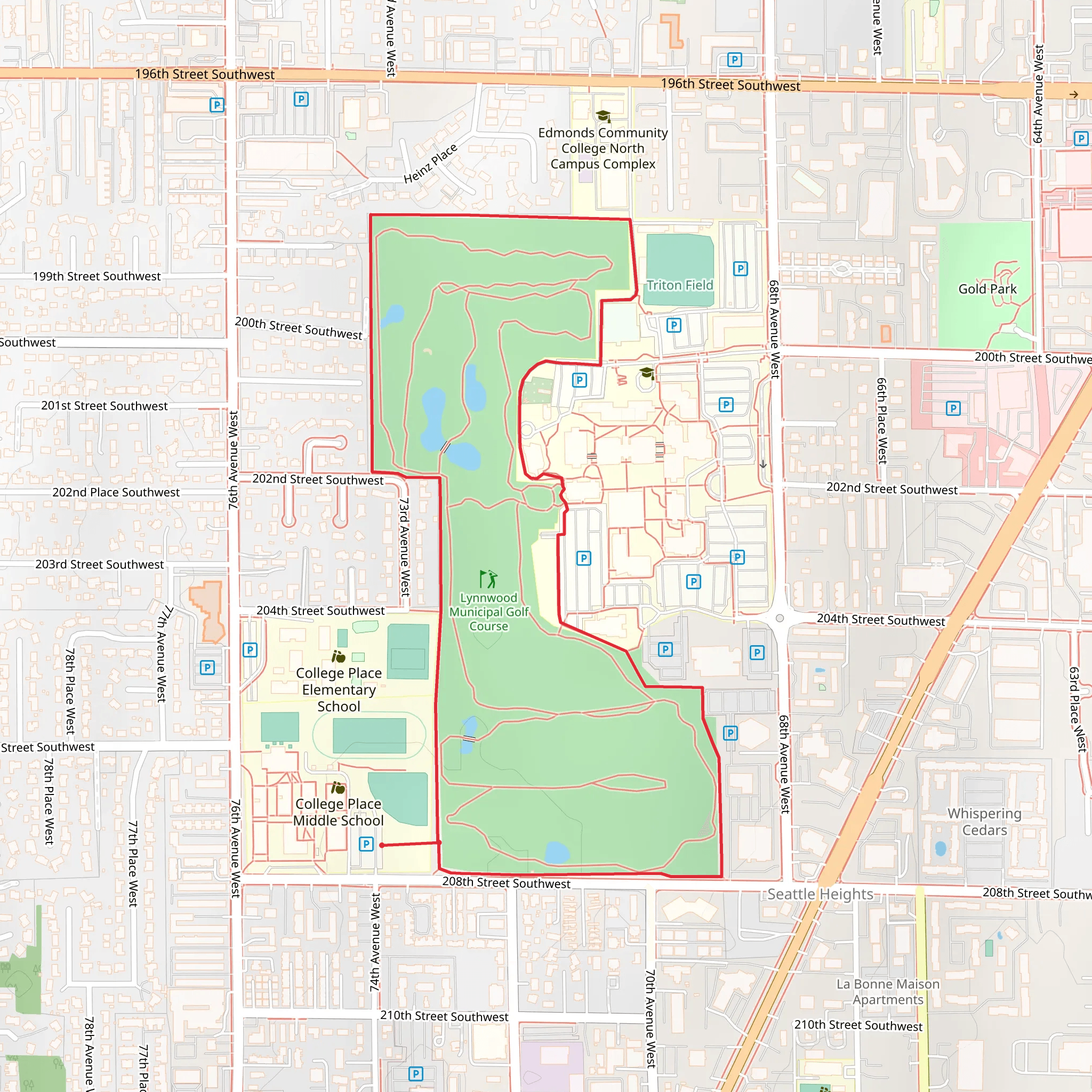 Lynnwood Municipal Loop mobile static map