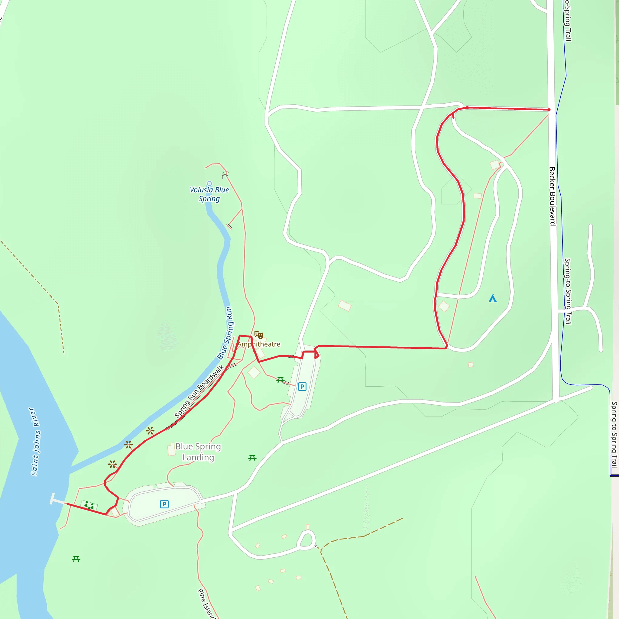 Blue Springs Run mobile static map