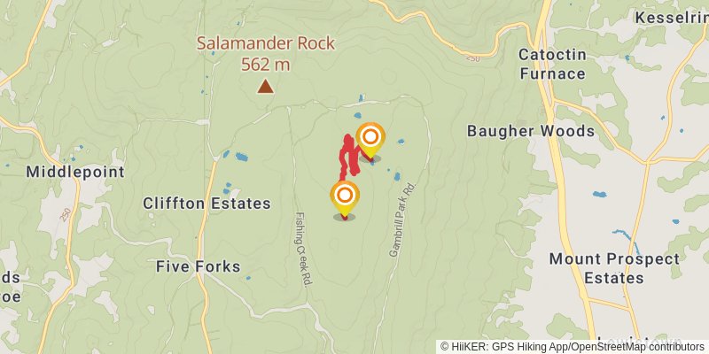 Catoctin National Recreation Trail alt 1 Map
