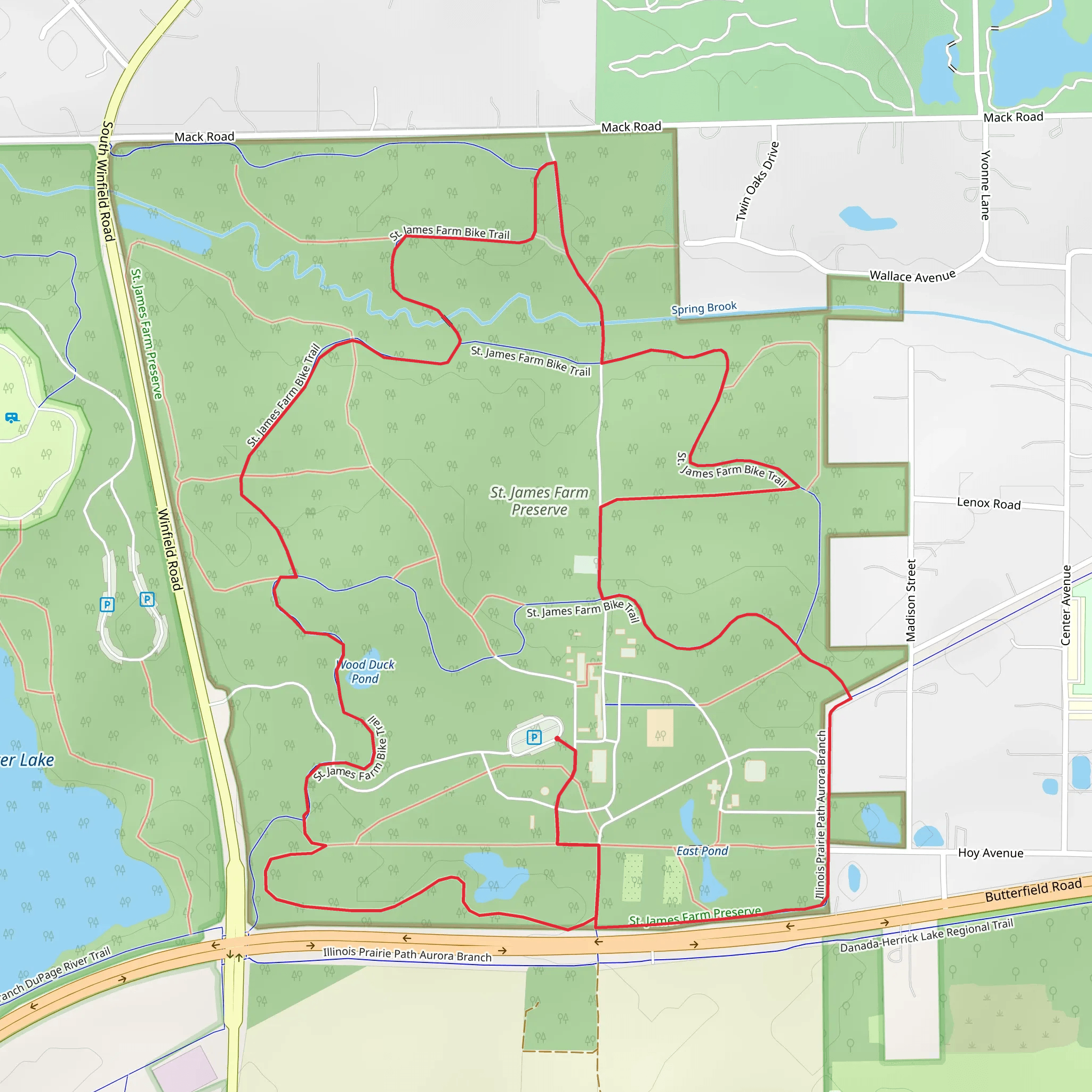 St James Farm Loop Trail mobile static map