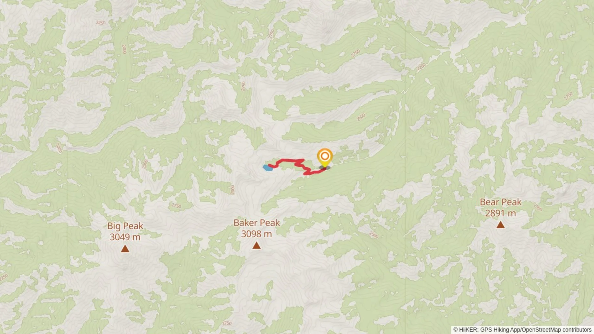 An image depicting the trail Baker Lake Trail and its surrounding area.
