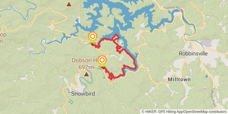Santeetlah Lake Trail stage 2 Map