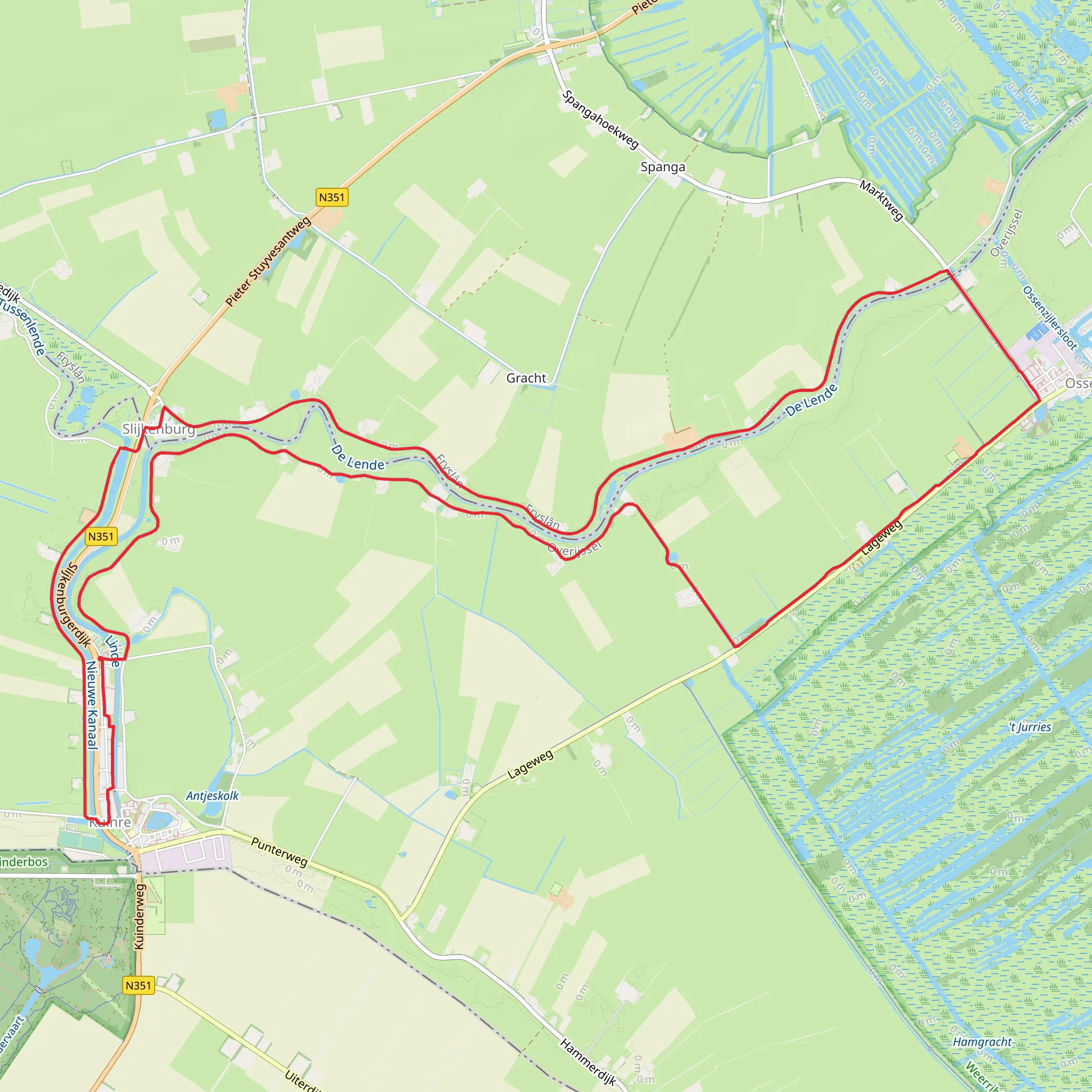 WaterReijk Kuinre Paarse Loop Route mobile static map