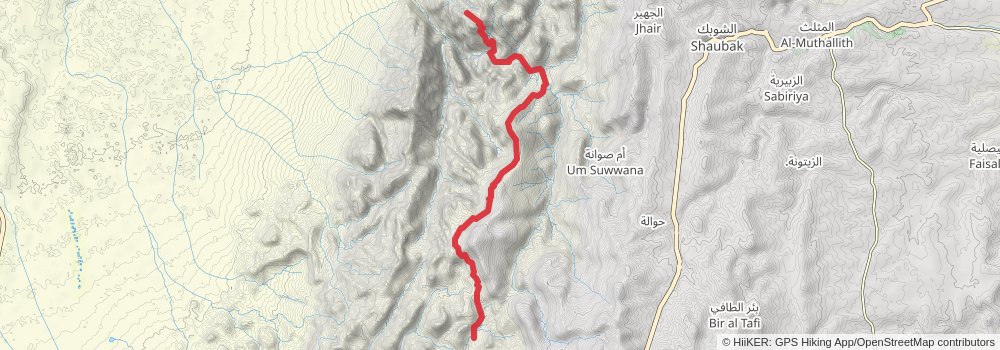 Jordan Trail stage 27 Map