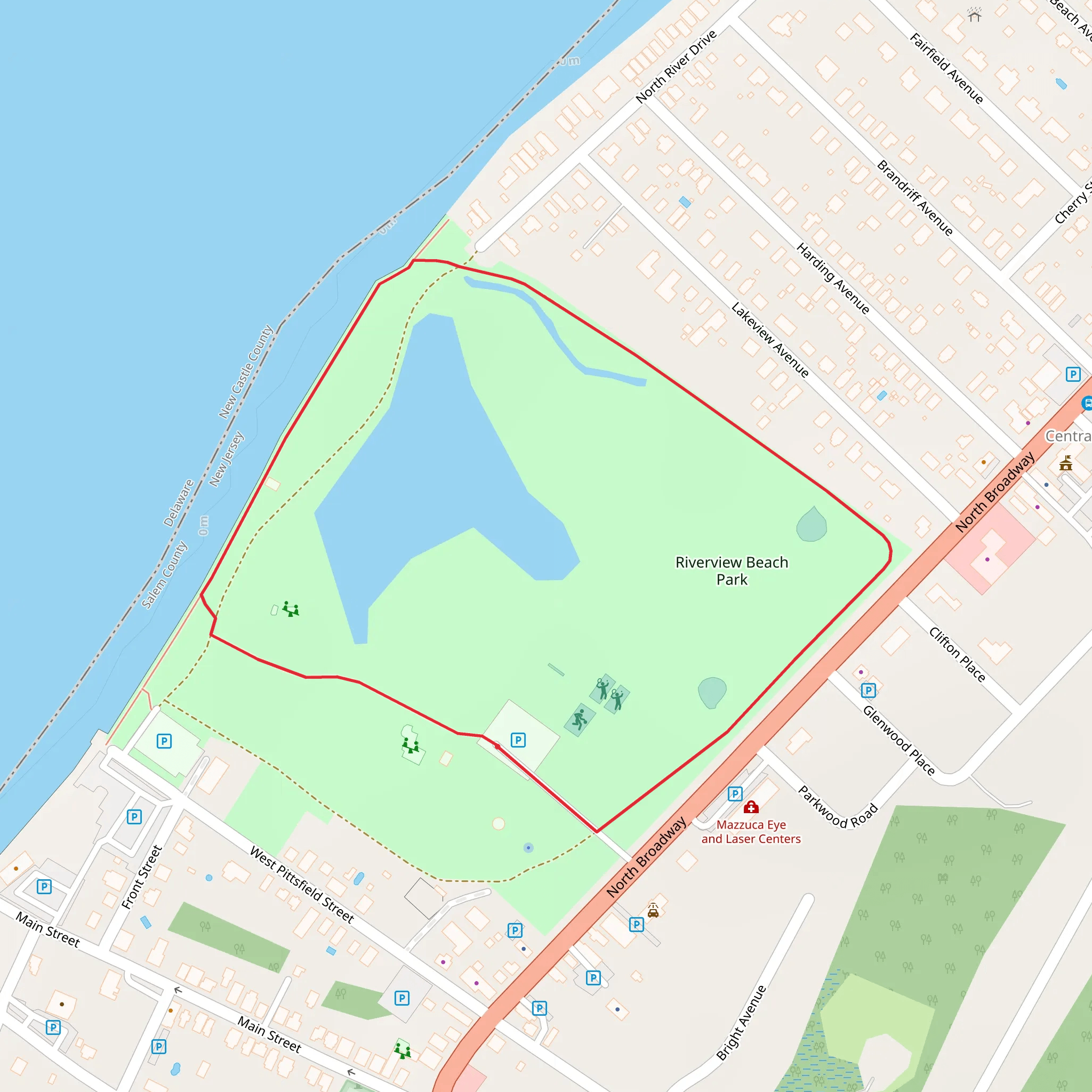 Riverview Beach Park Loop mobile static map