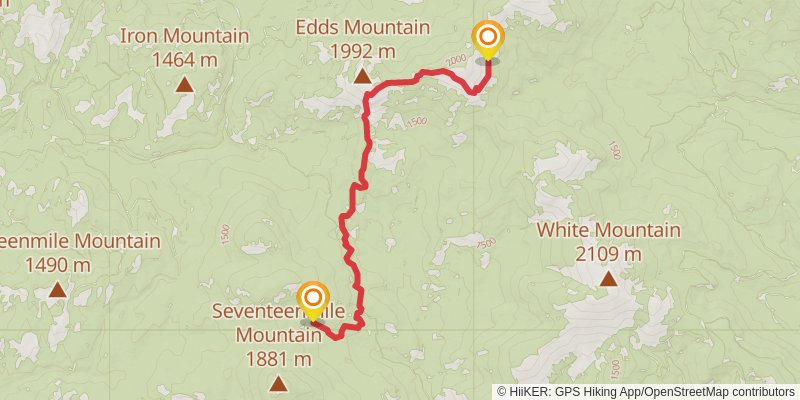 Ultra Pedestrian North Loop stage 228 Map