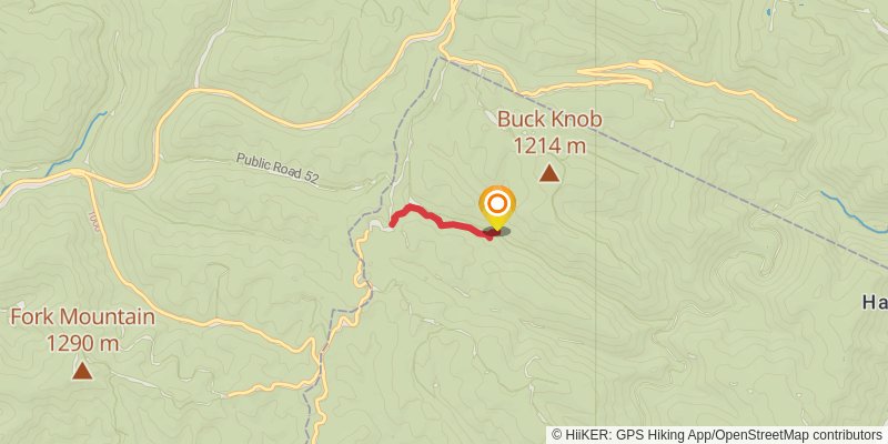 Locust Spring Trail spur 1 Map
