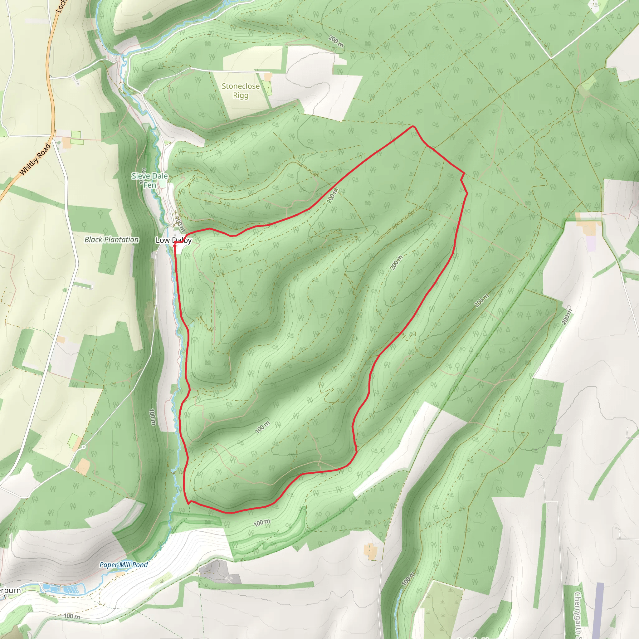 Dalby Forest Loop mobile static map