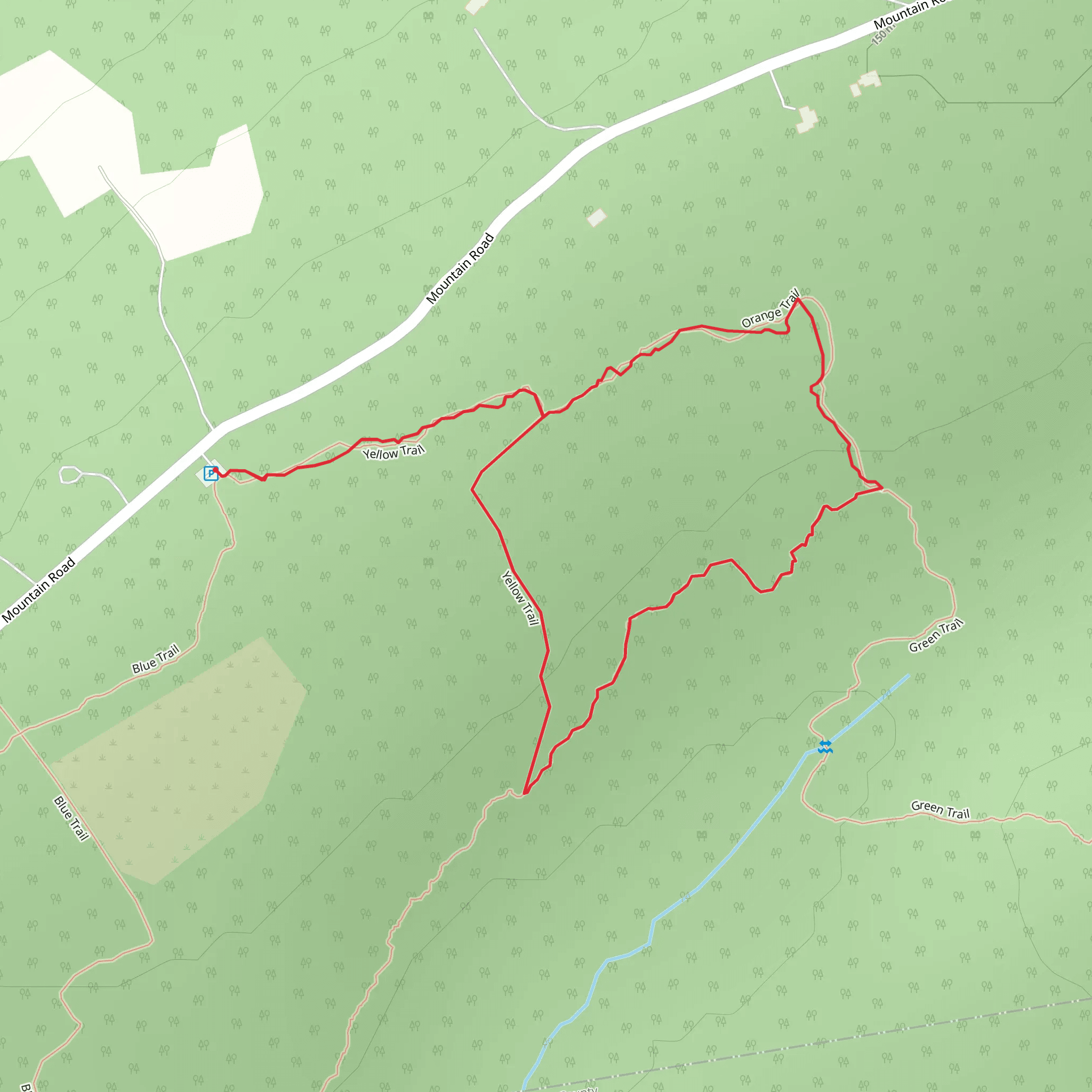Yellow and Green Loop Trail mobile static map