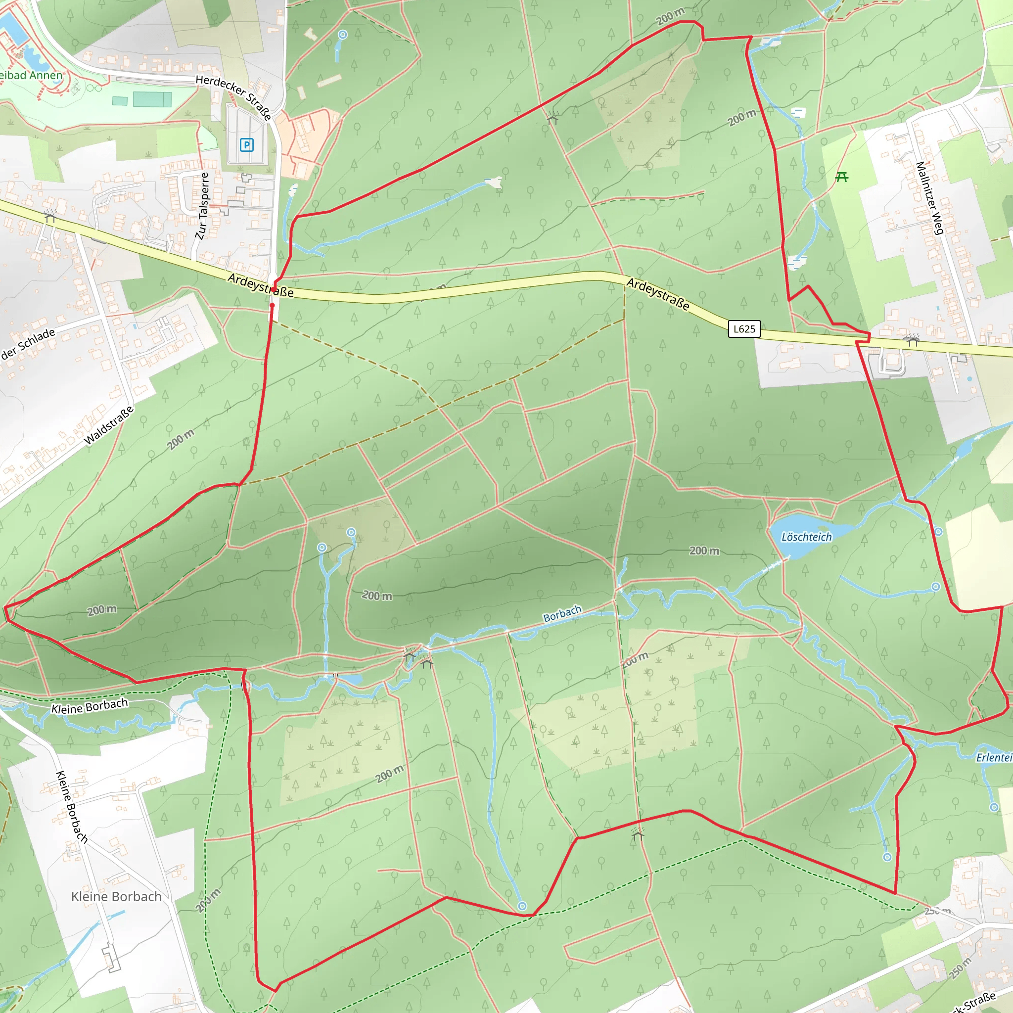 Kleine Borbach Loop mobile static map