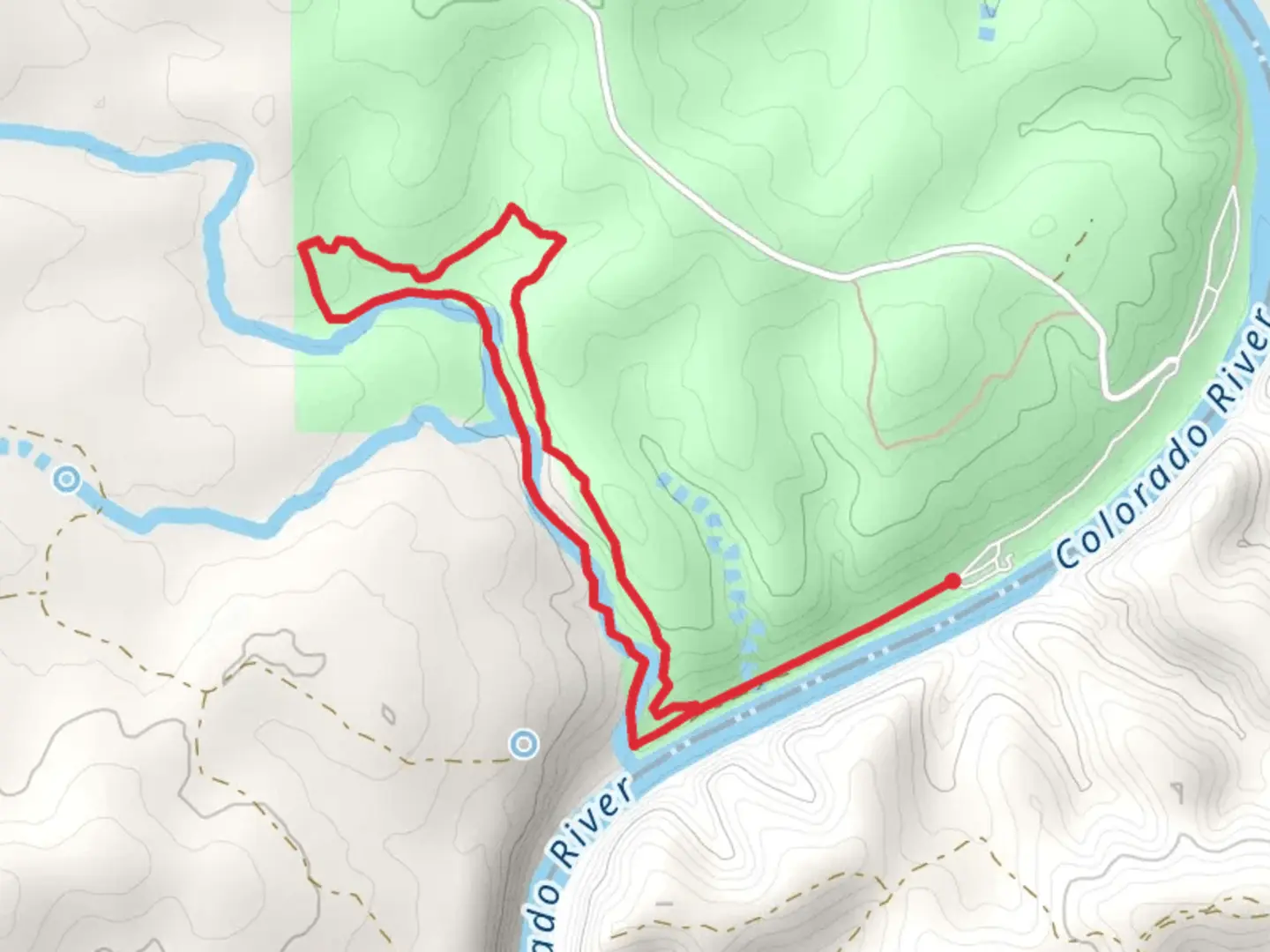 An image depicting the trail Spicewood Springs and Spicewood Canyon Loop Trail and its surrounding area.