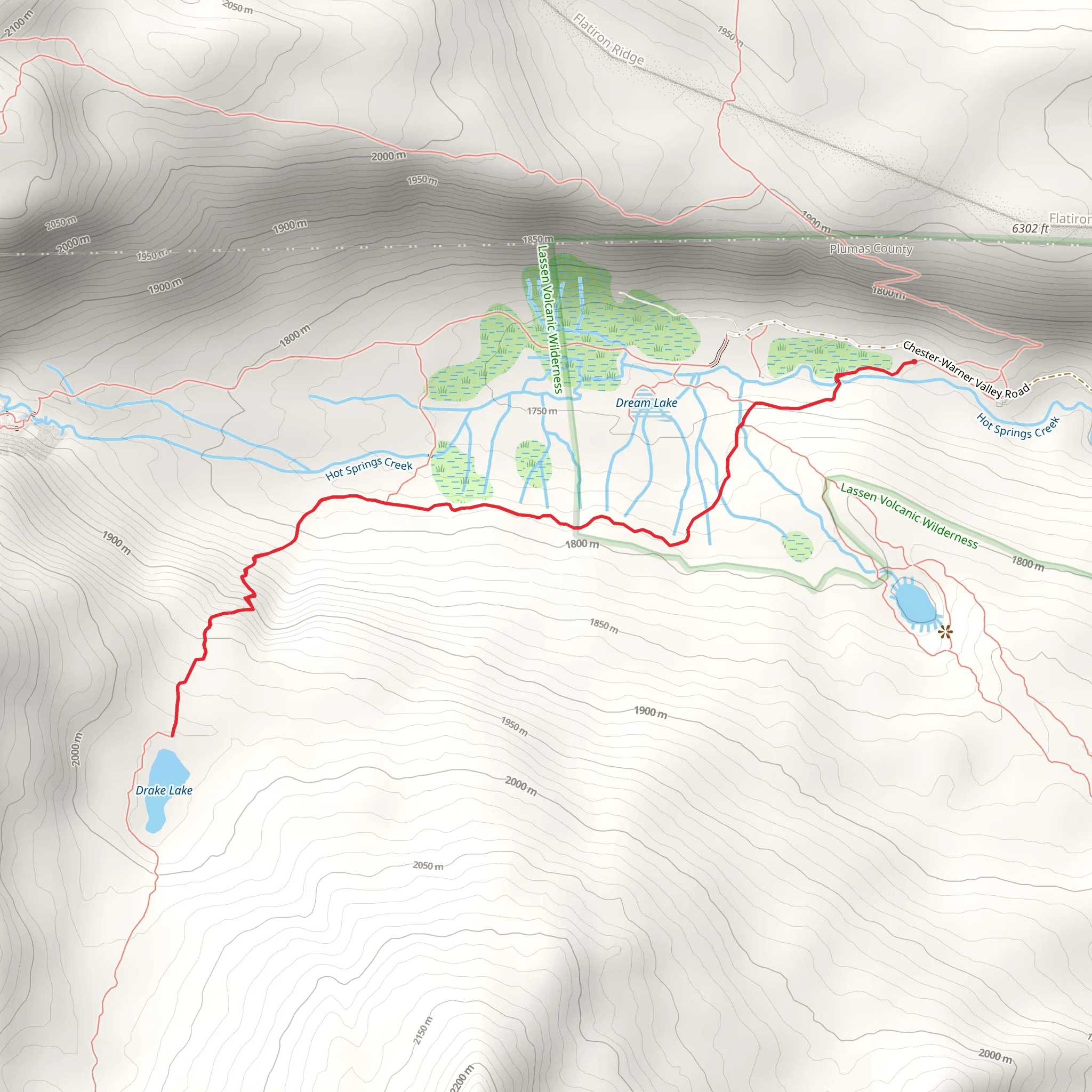 Drake Lake Trail mobile static map