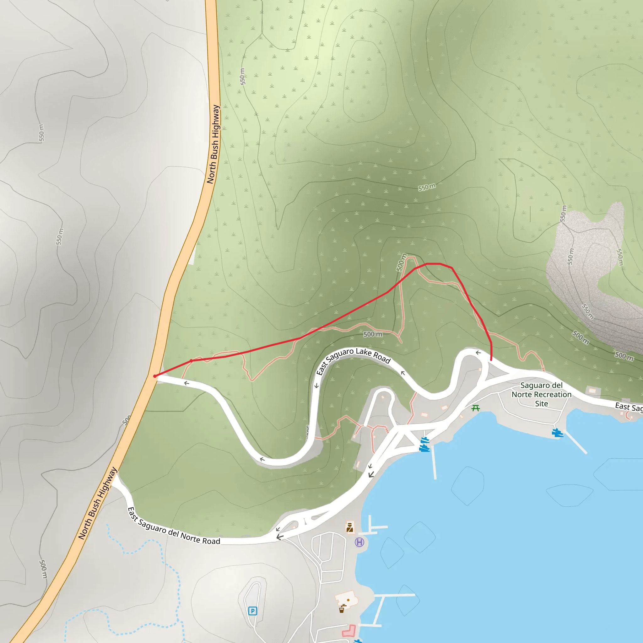 Saguaro Lake Vista Trail mobile static map