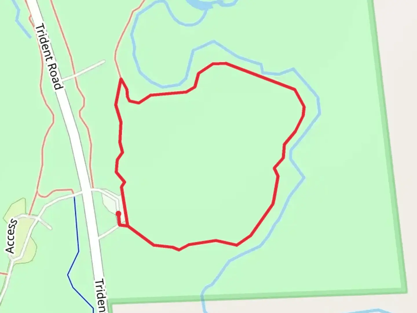 An image depicting the trail Trident Road Loop and its surrounding area.