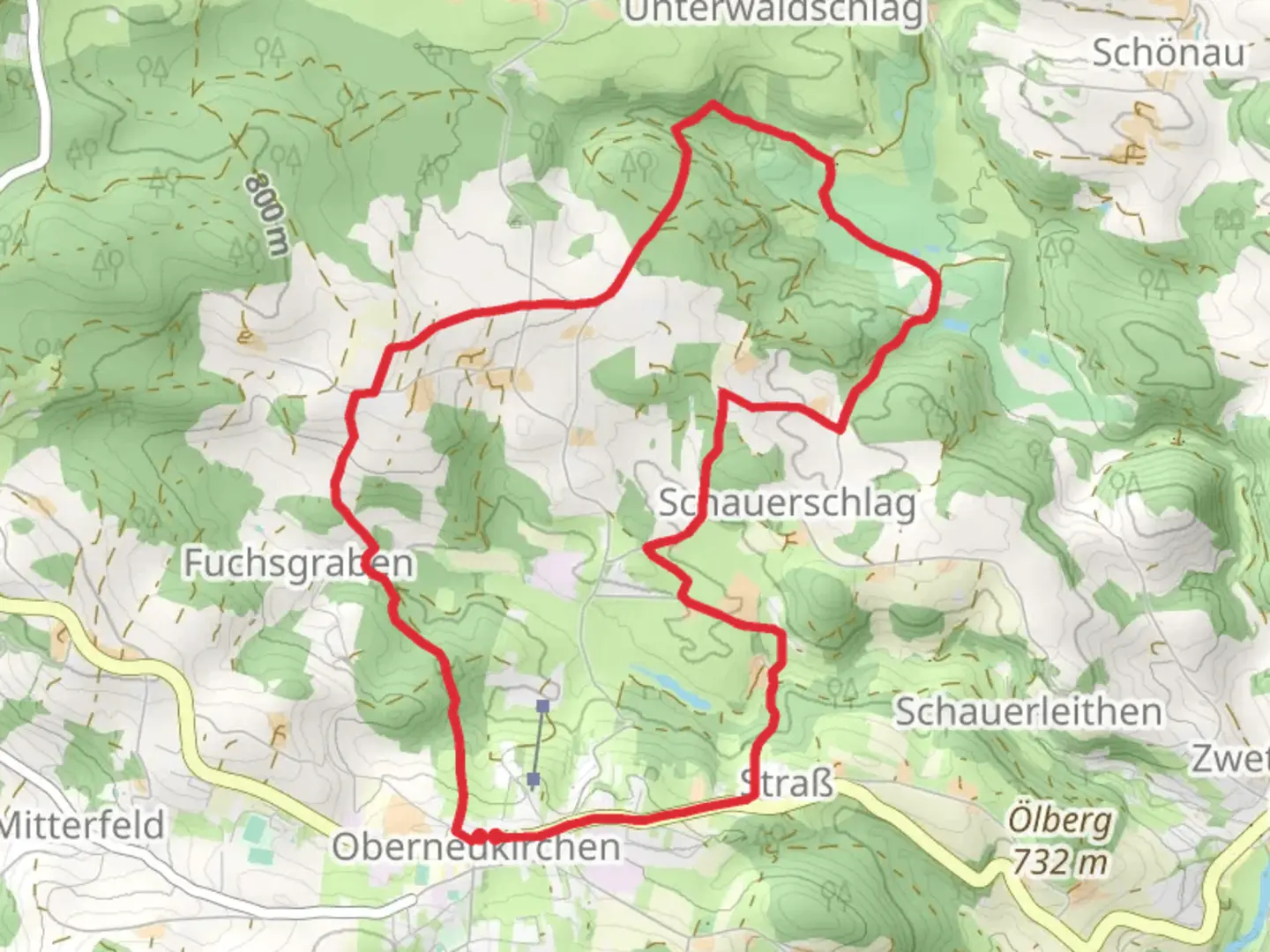 An image depicting the trail Golfplatzrunde and its surrounding area.