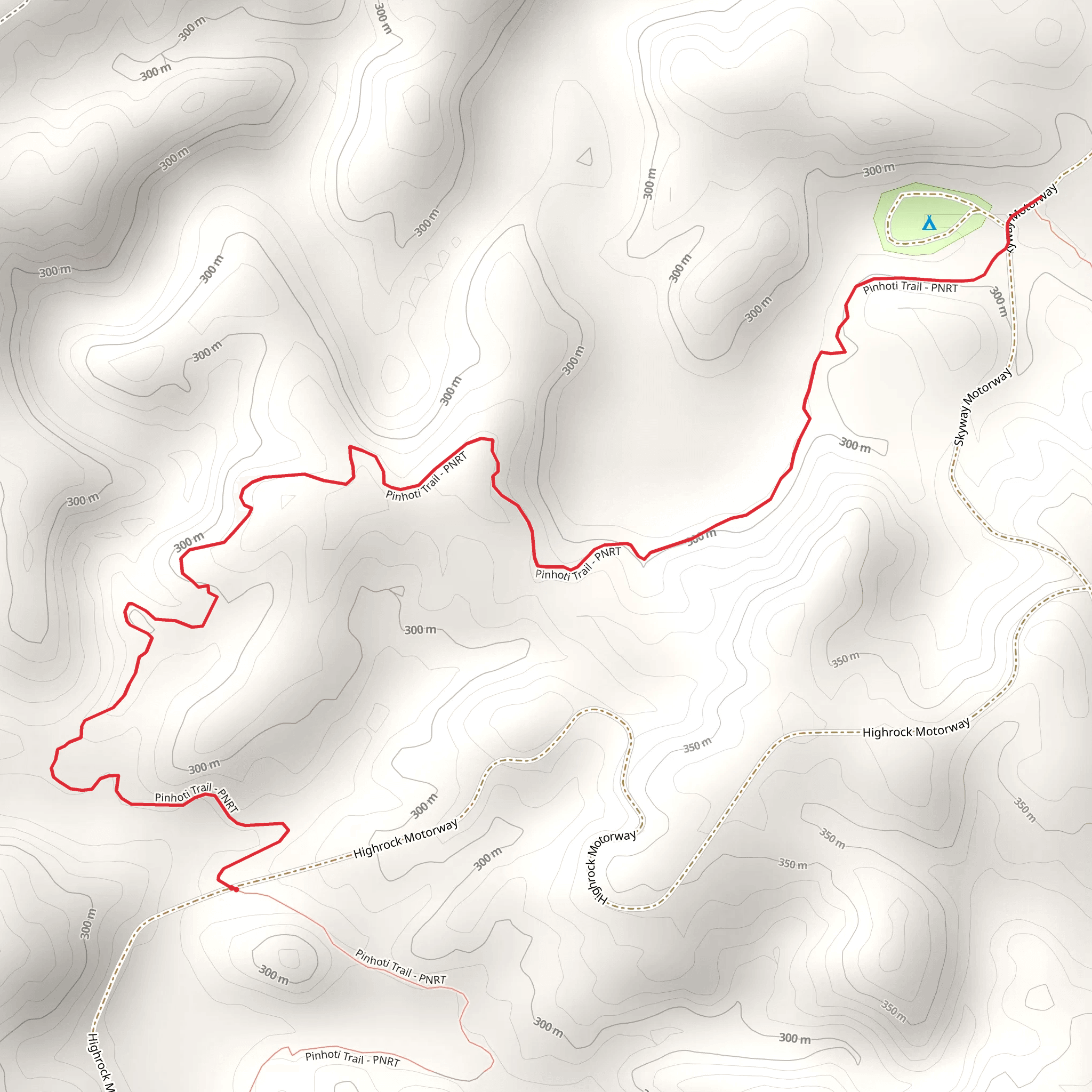 Pine Glen Recreation Area via Pinhoti Trail mobile static map