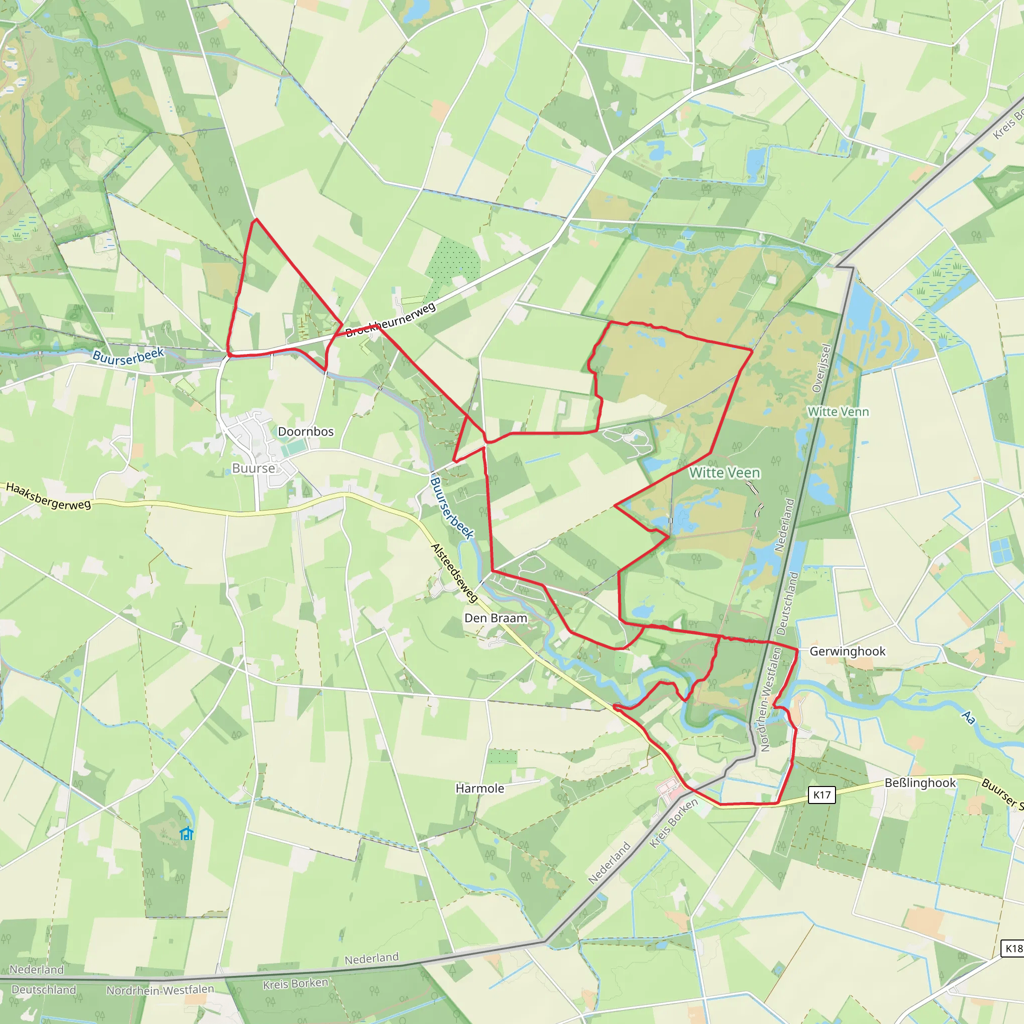 Reinksbrug, Witte Veen and Braambrug Loop mobile static map