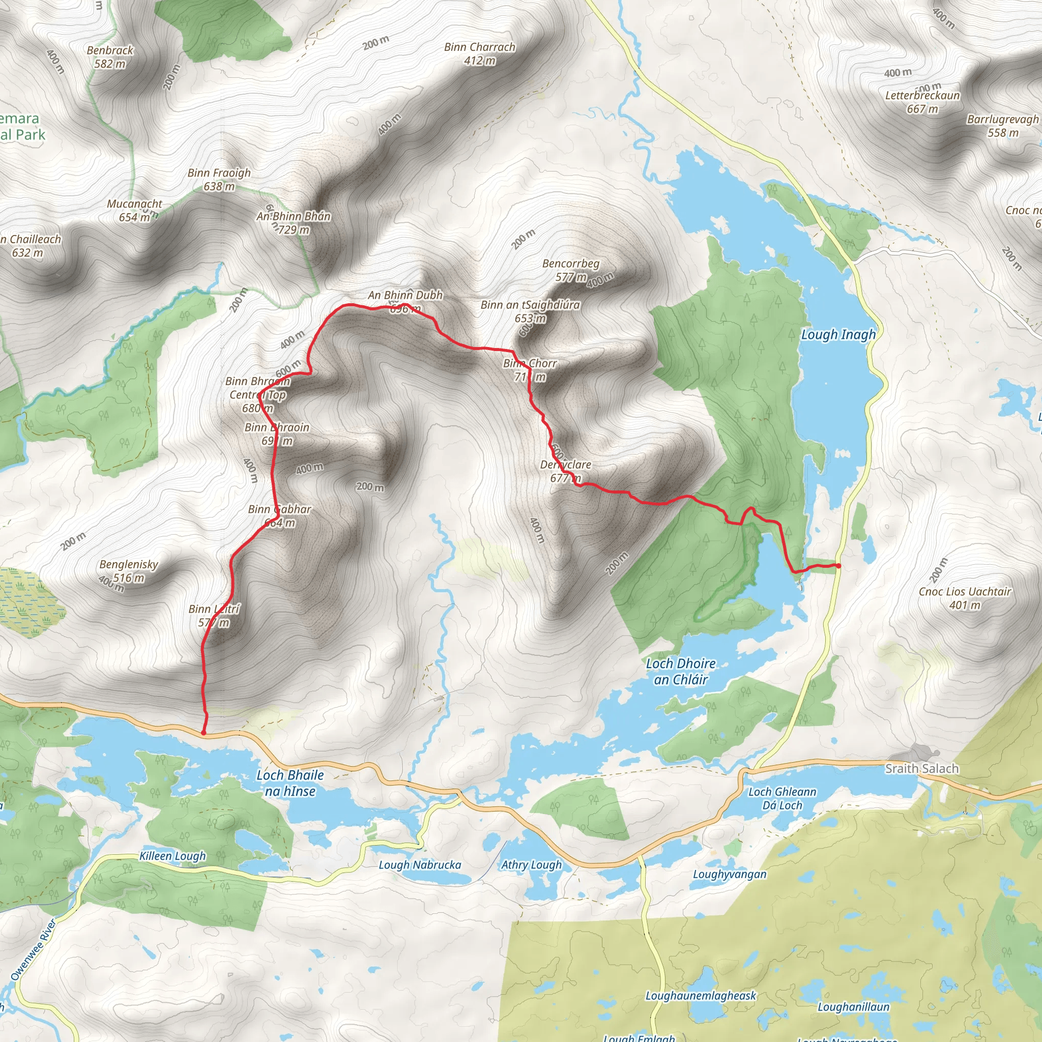 Binn Bhraoin Horseshoe mobile static map