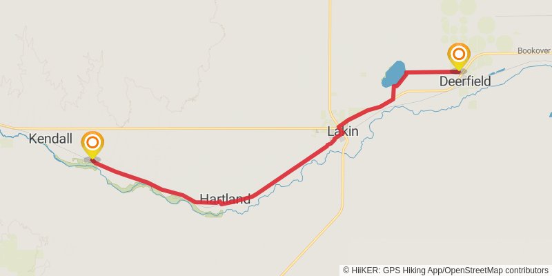 American Discovery Trail - South stage 65 Map