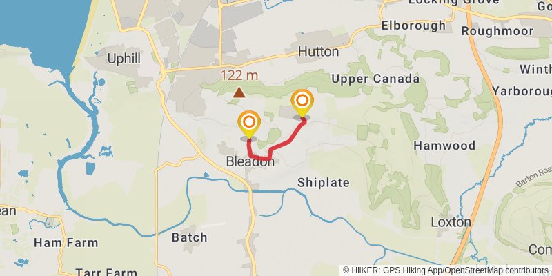 Mendip Way alt 1 Map