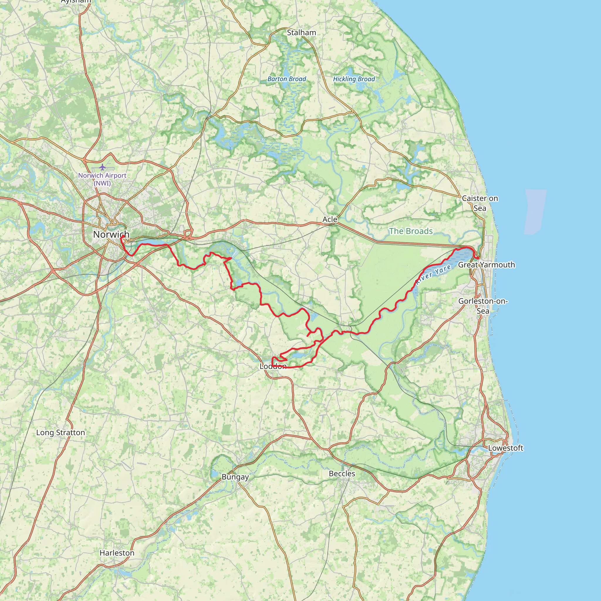 Wherryman's Way mobile static map