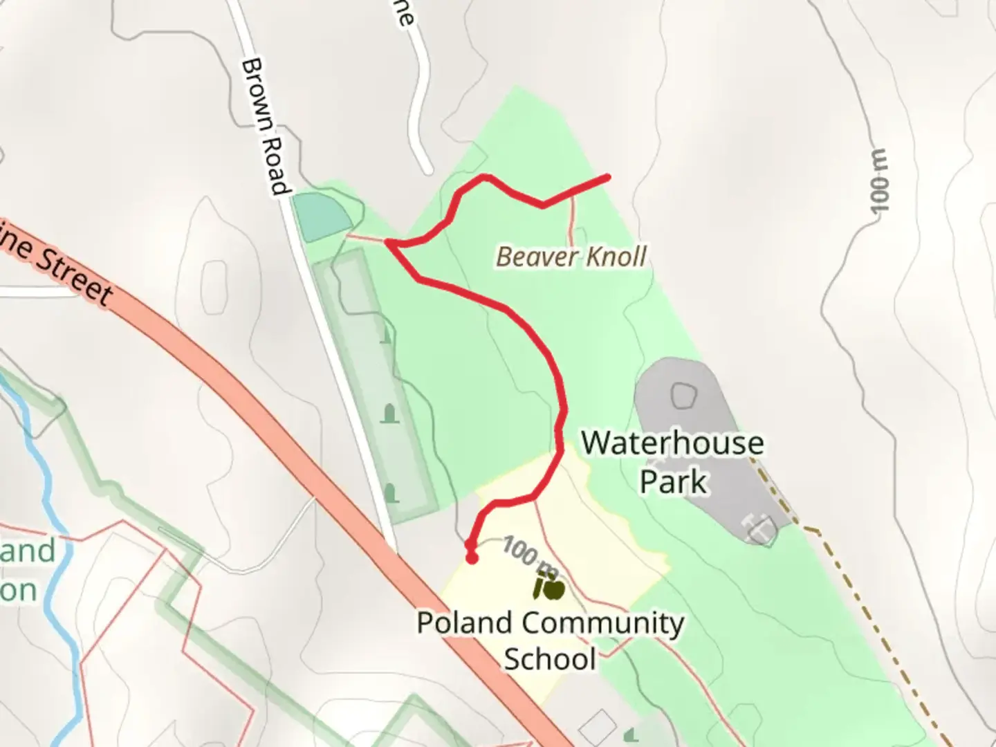 An image depicting the trail Poland Community Trail and its surrounding area.