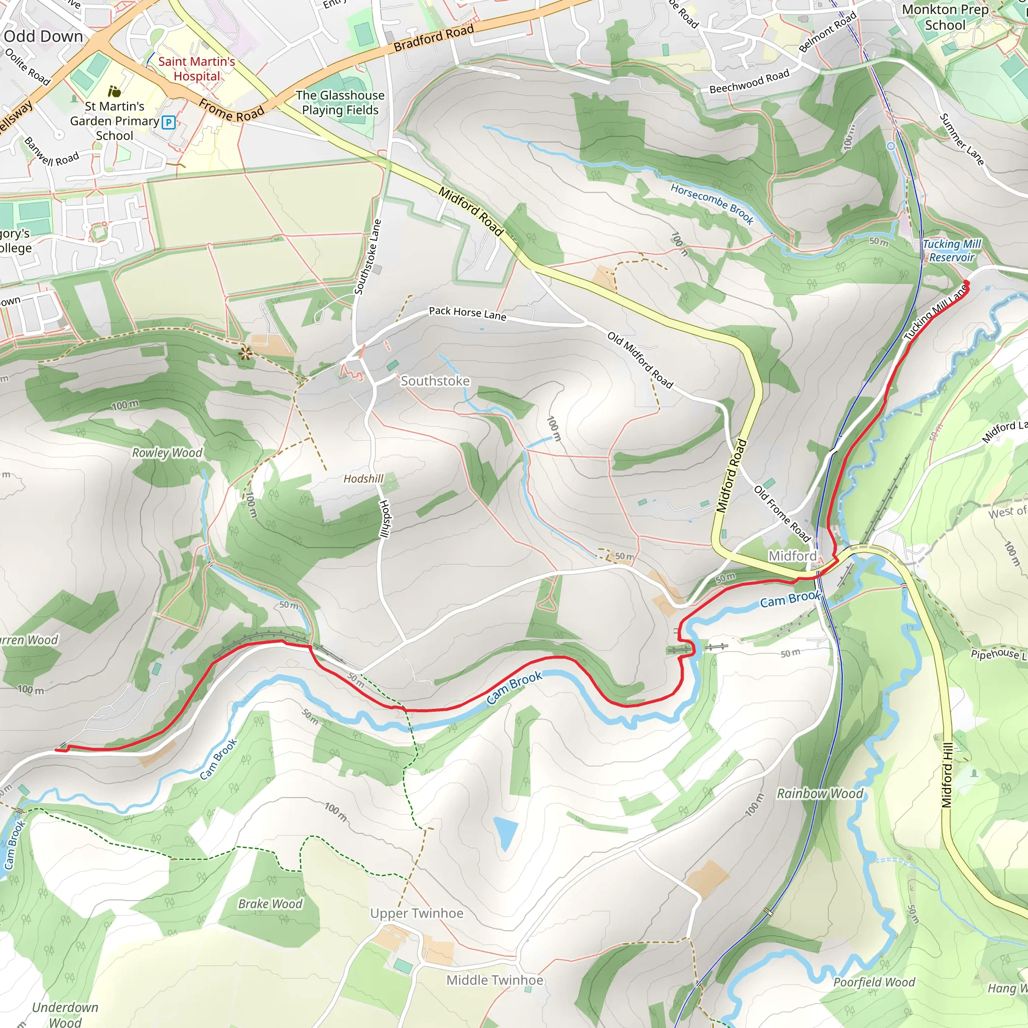Somerset Coal Canal mobile static map
