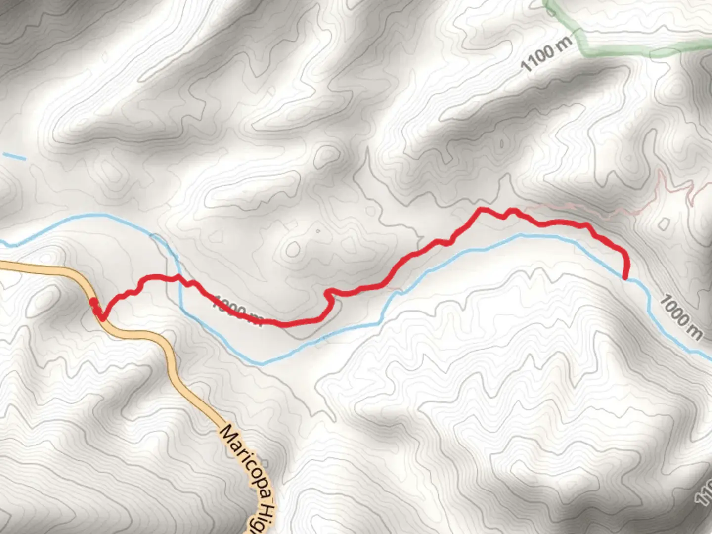 An image depicting the trail Sespe Creek via Middle Sespe Trail and its surrounding area.