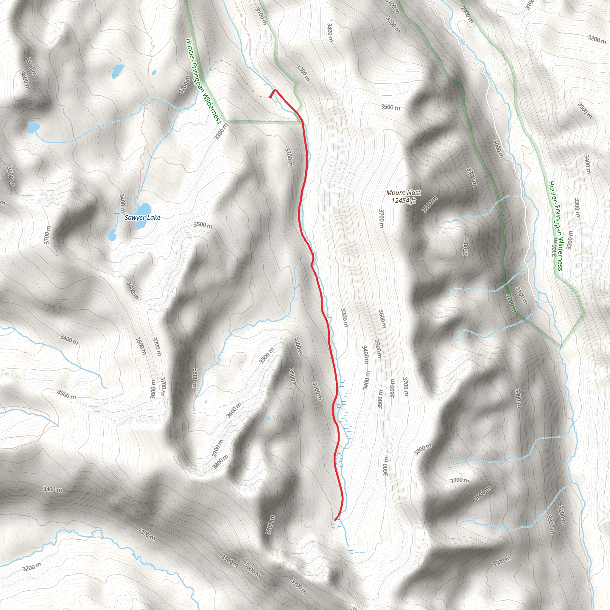 Chapman Gulch Out and Back mobile static map