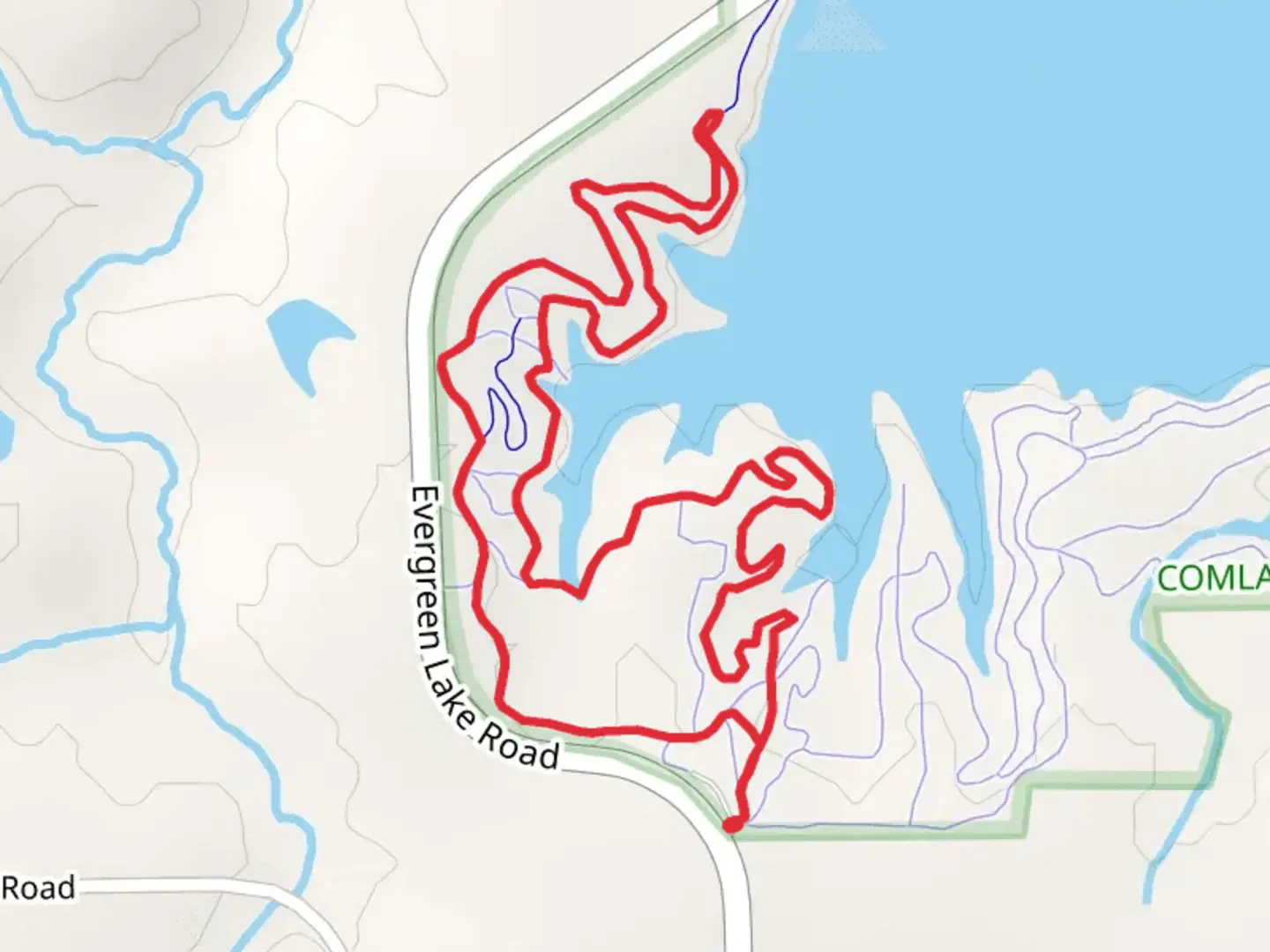 An image depicting the trail Lakeview, Trail 1 and 3 Loop and its surrounding area.