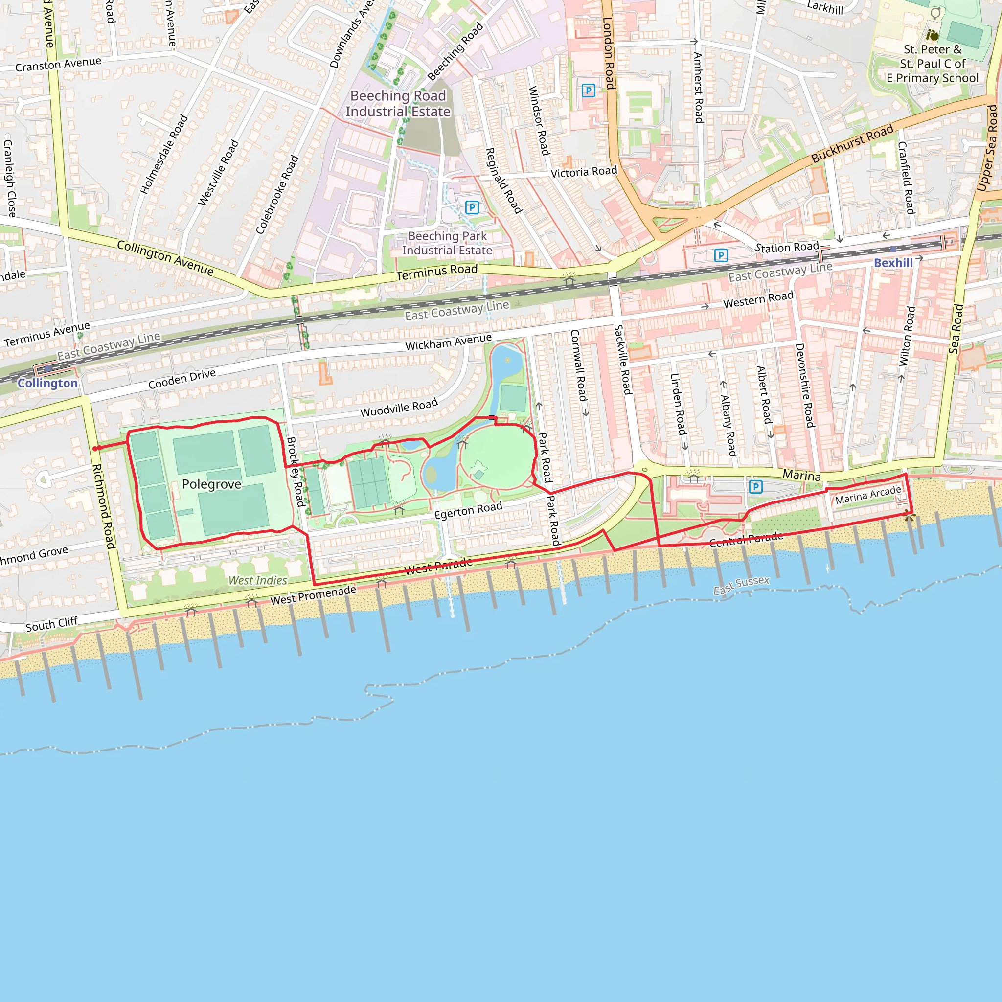 Egerton Park Loop mobile static map