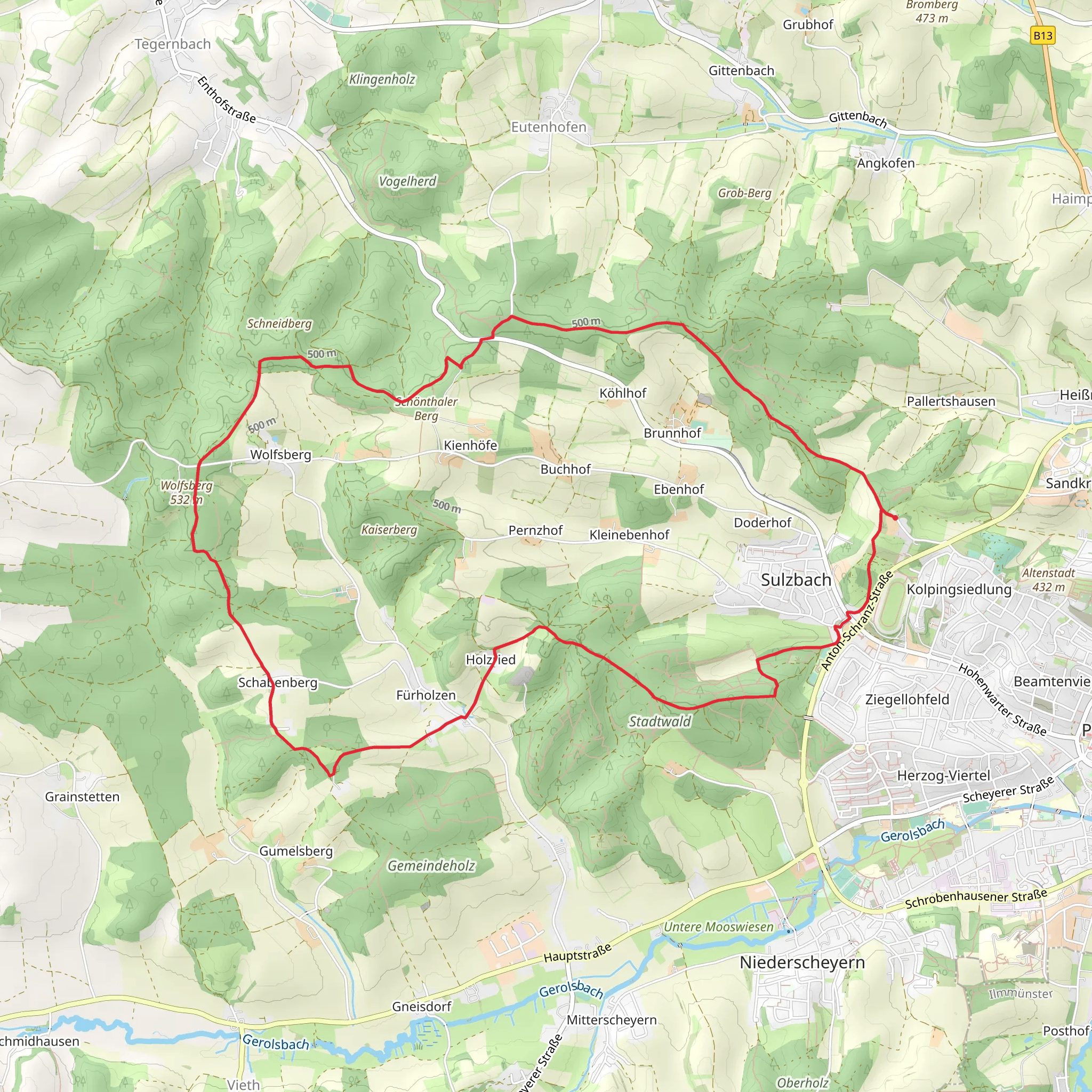 Pfaffenhofen West Loop mobile static map