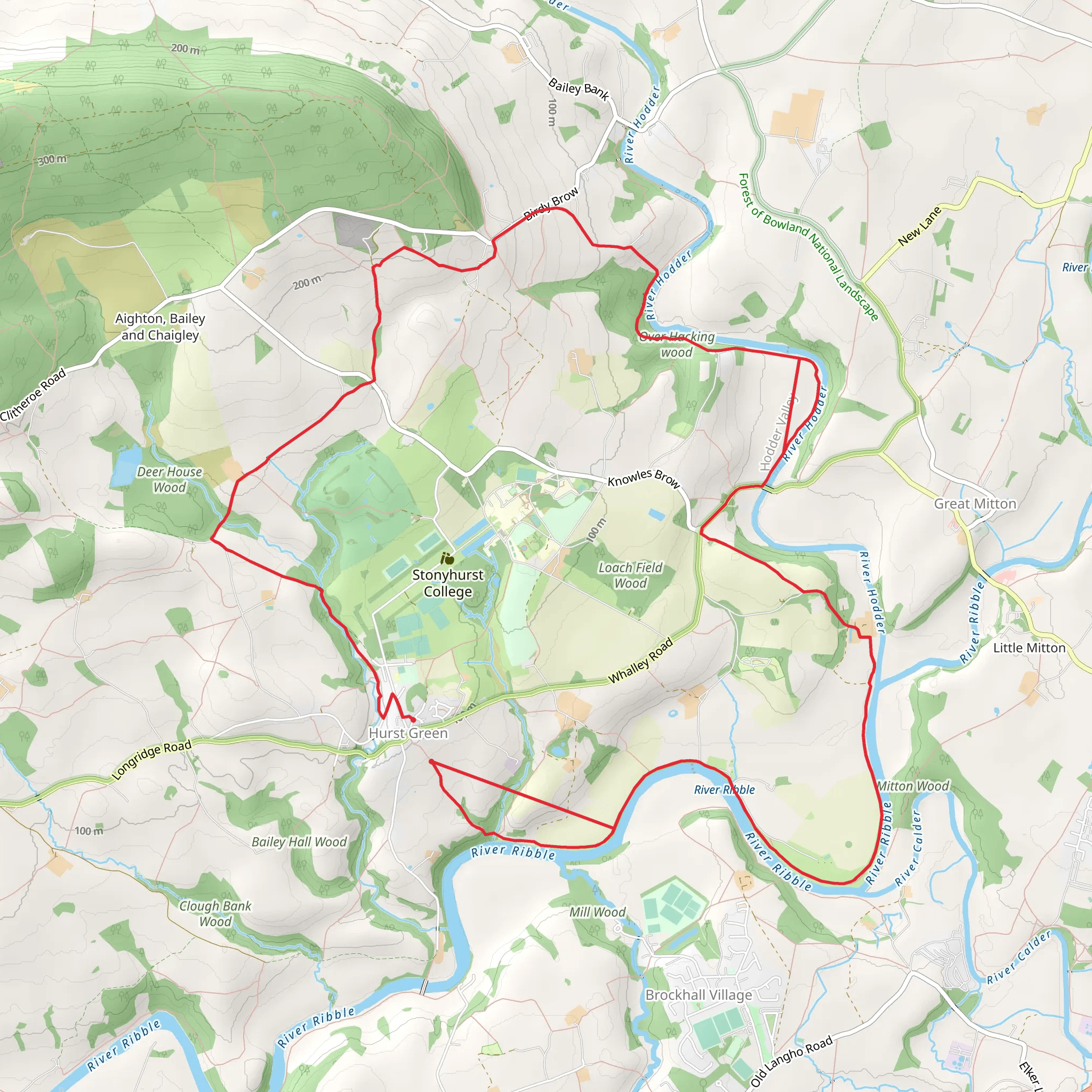 Hurst Green Eastern Loop mobile static map