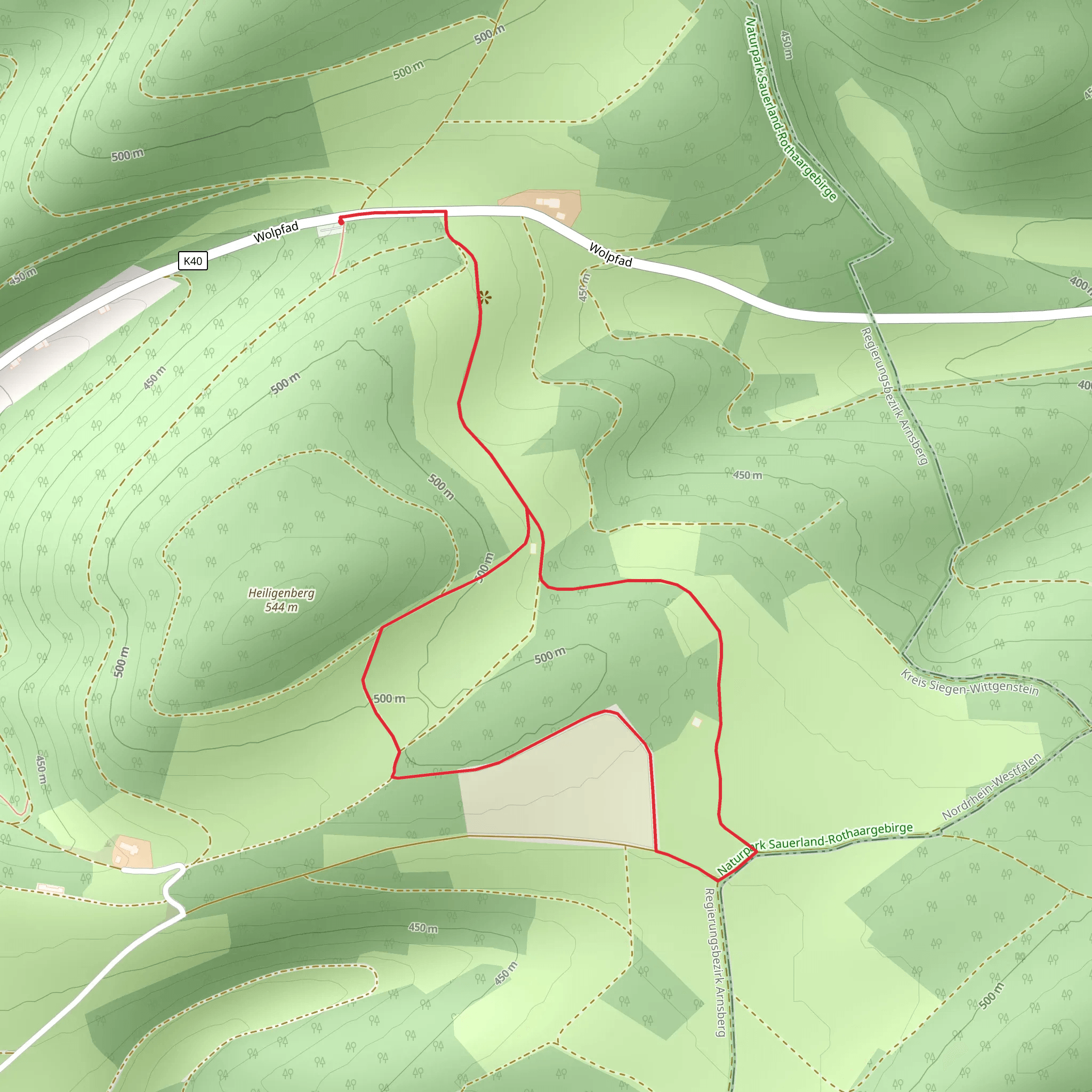 Wolpfad and Uplandweg Loop mobile static map