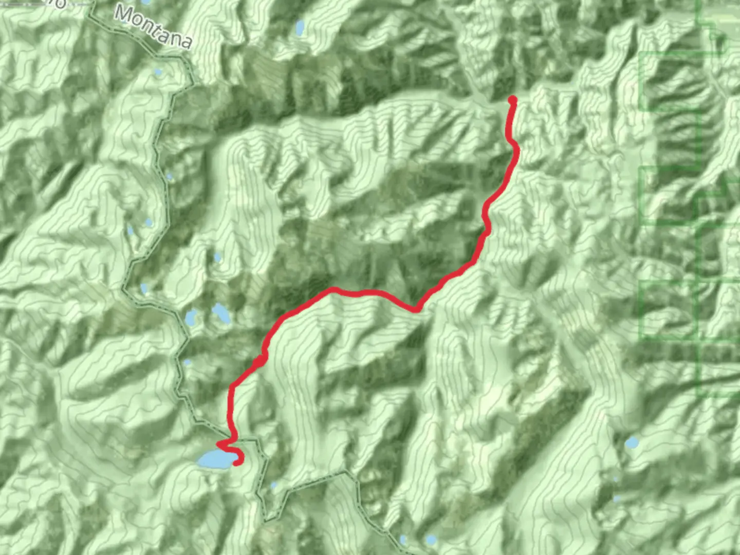 An image depicting the trail Fish Lake via West Fork Fish Creek Trail and its surrounding area.