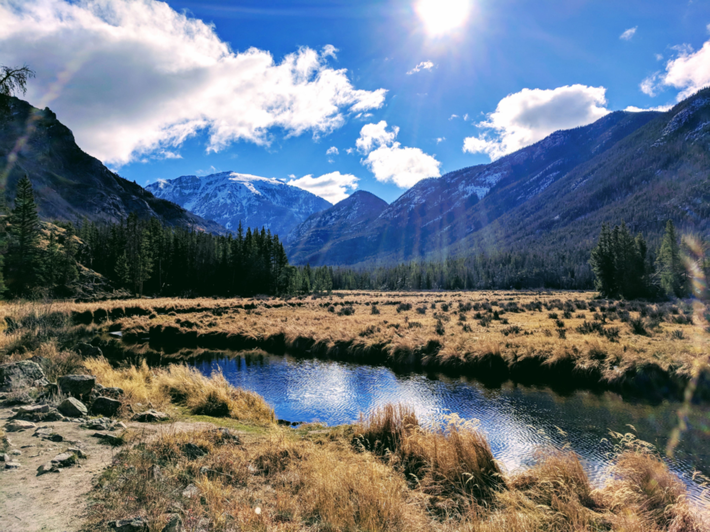 An image depicting the trail Cascade Falls Trail and its surrounding area.