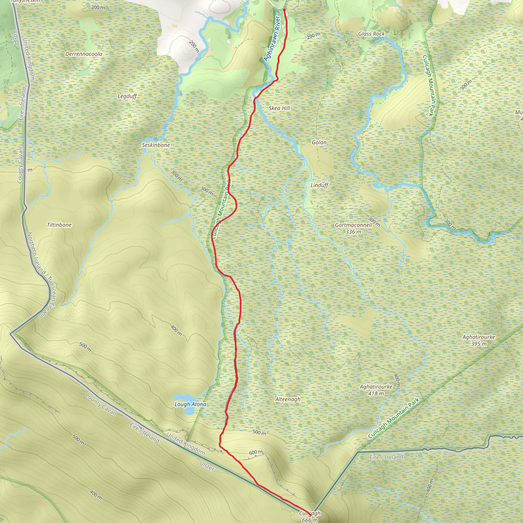 Cuilcagh Boardwalk Trail mobile static map