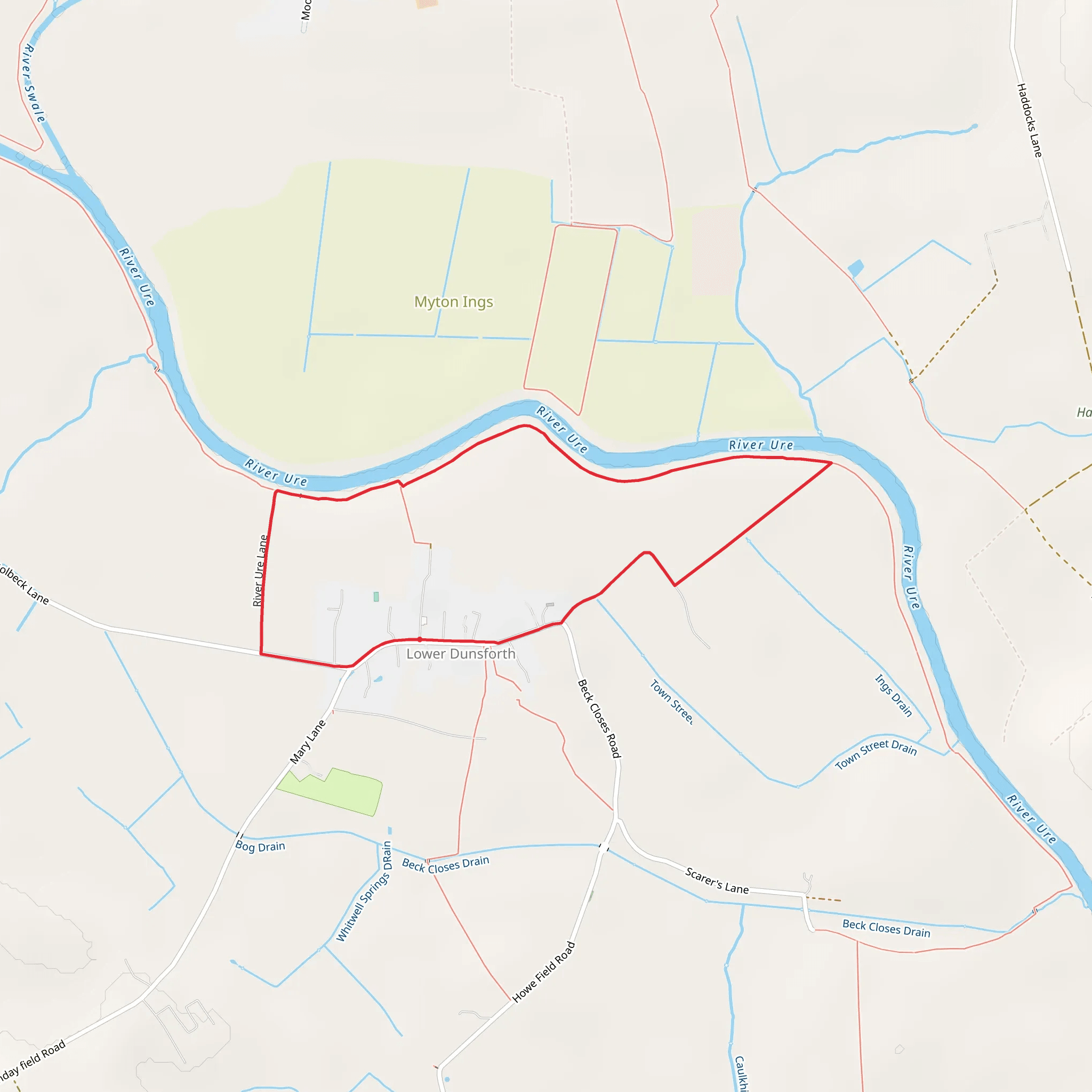 Lower Dunsforth Loop mobile static map