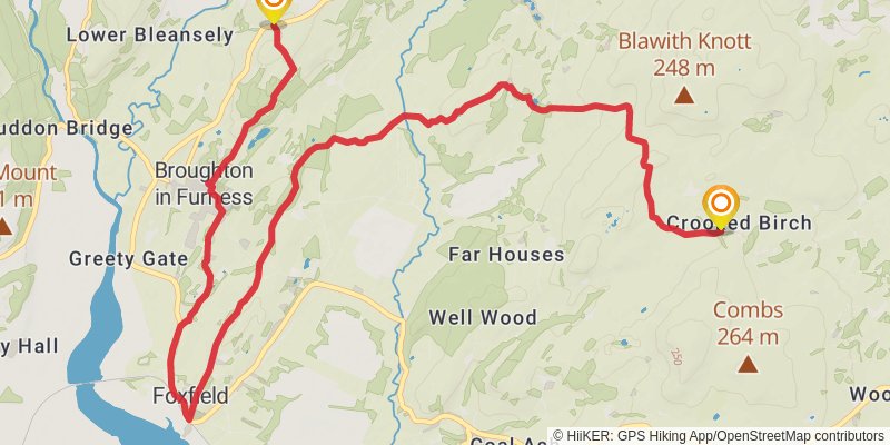 Liverpool South Parkway to Walney Island Walk stage 29 Map