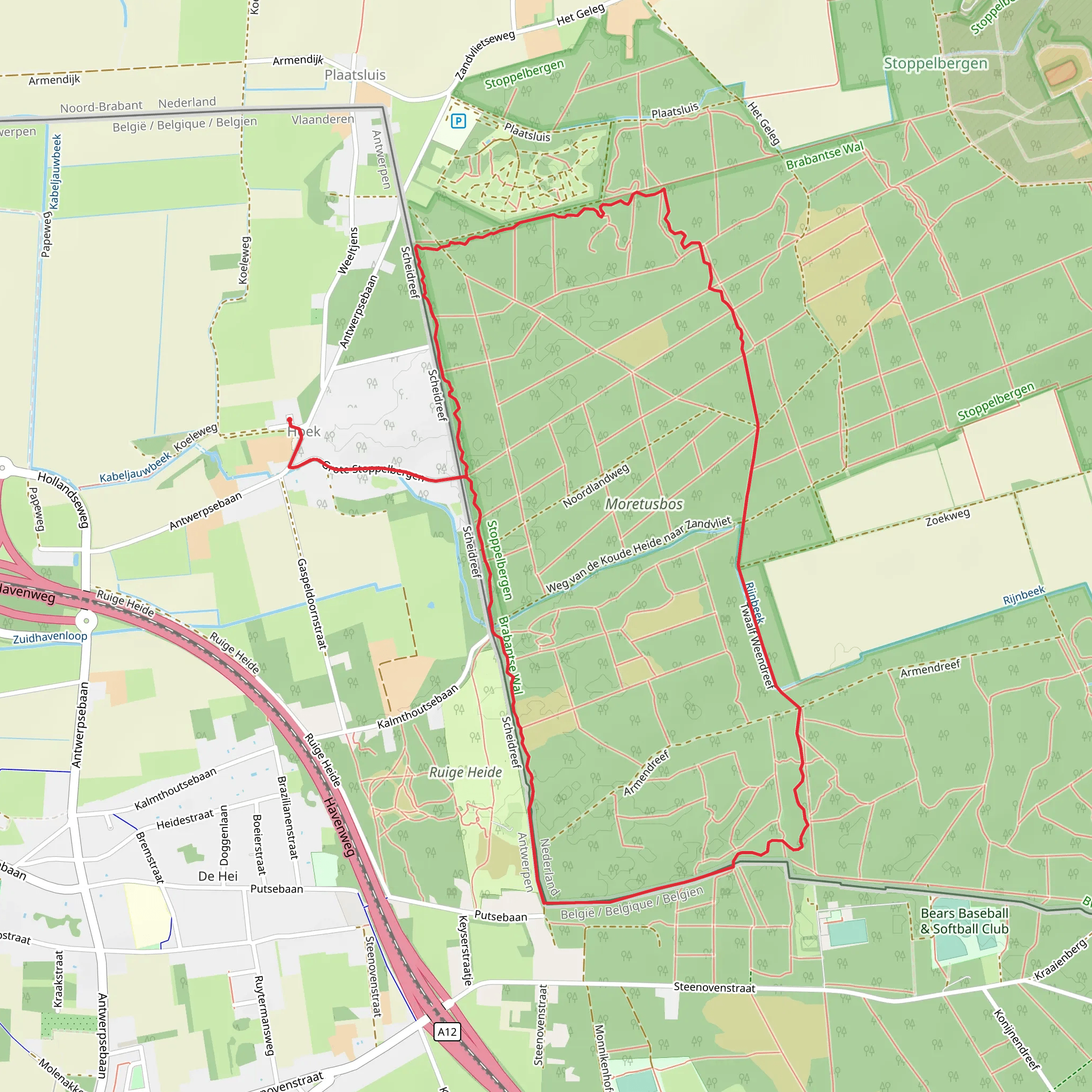 Wandelpad Eekhoorn and Hollandse Dreef Loop mobile static map