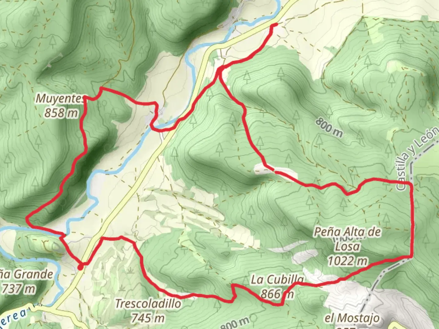 An image depicting the trail Losa Valley Trail PR BU 62 and its surrounding area.