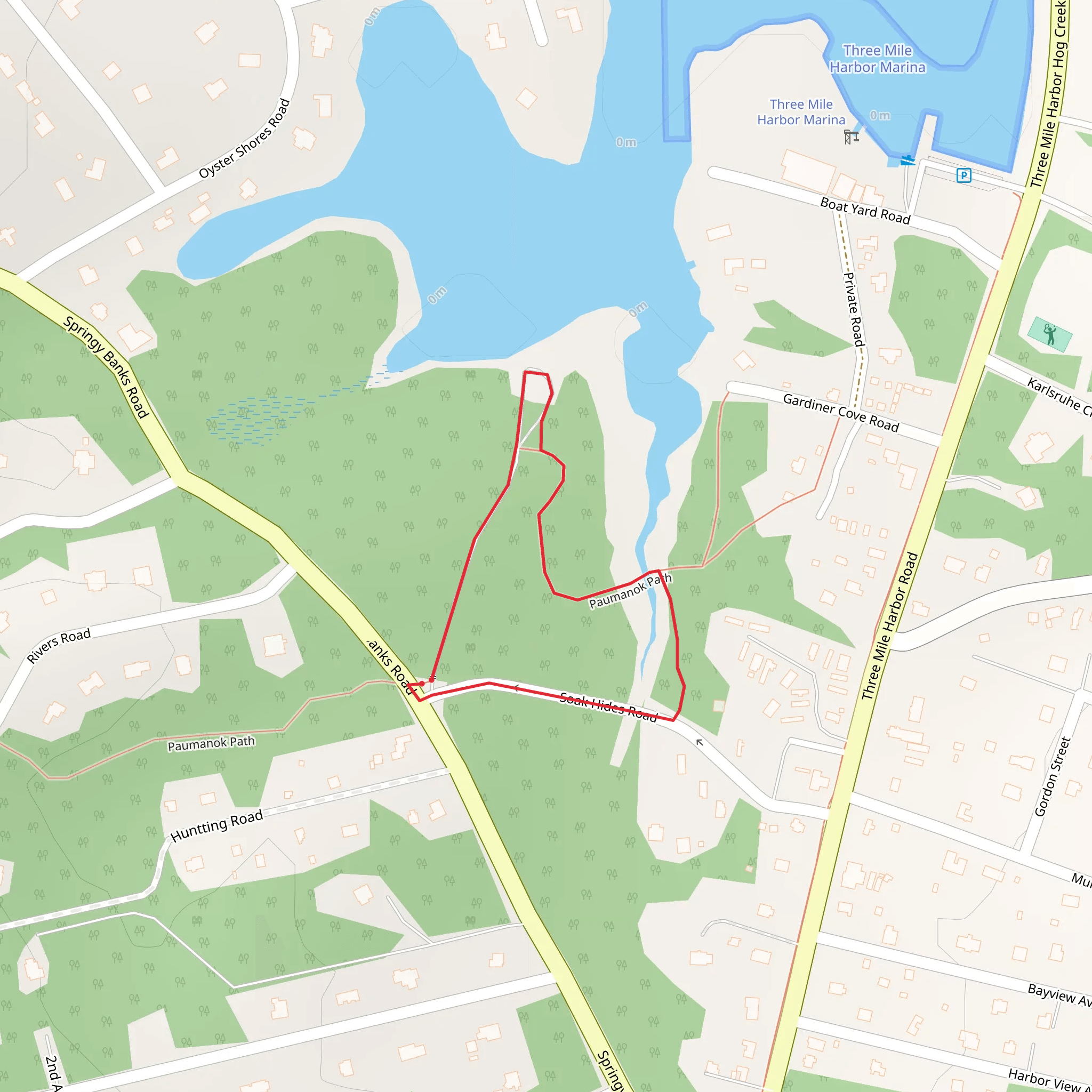 Paumanok Path and Soak Hides Road Loop mobile static map