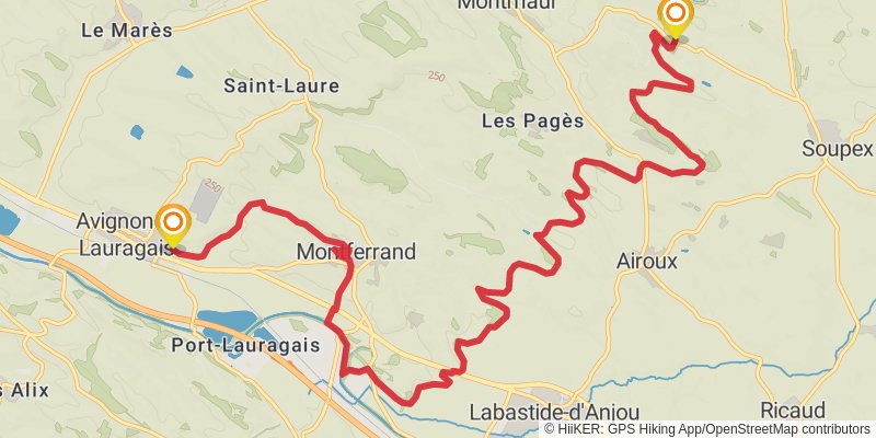 Via Tolosana stage 22 Map