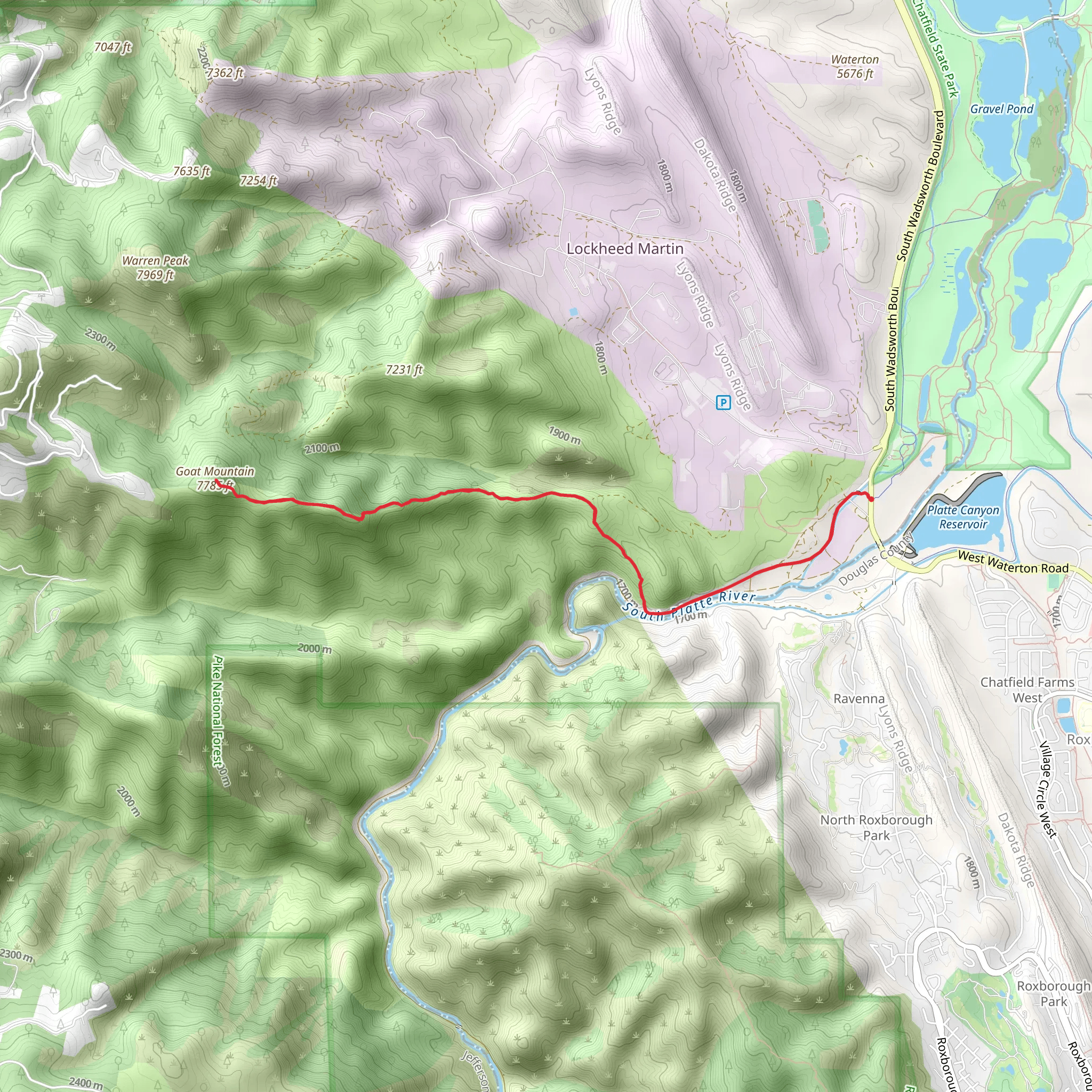 Goat Mountain Trail mobile static map