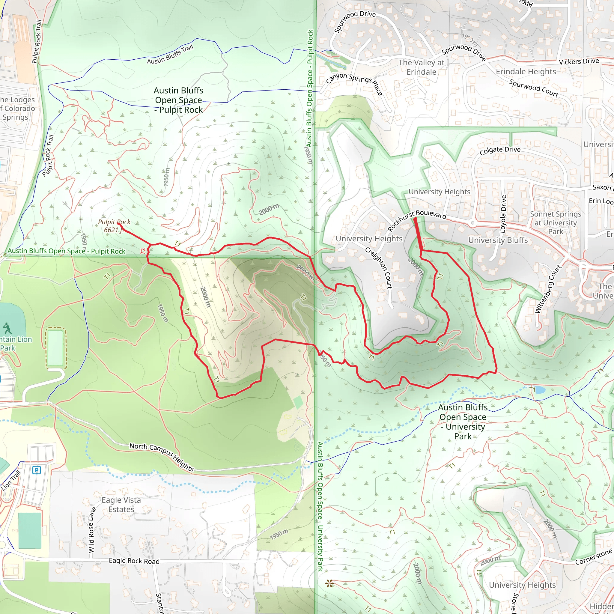 Pulpit Rock - UCCS Campus Garden mobile static map