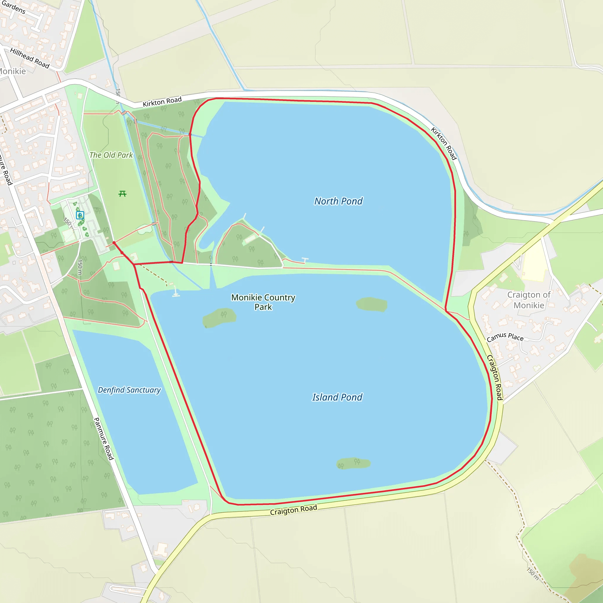 Monikie Country Park mobile static map