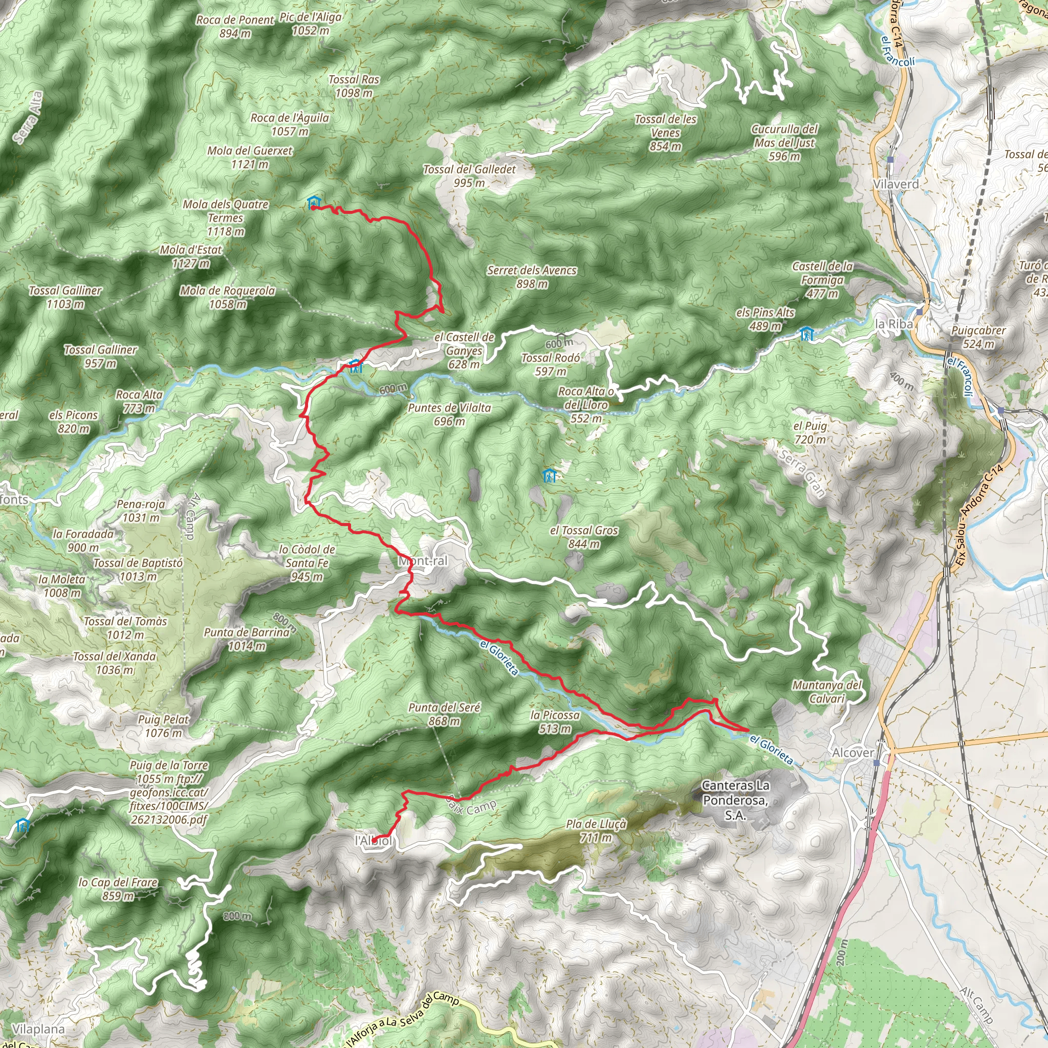 L'Albiol - Cogullons Refuge PR C 20 mobile static map