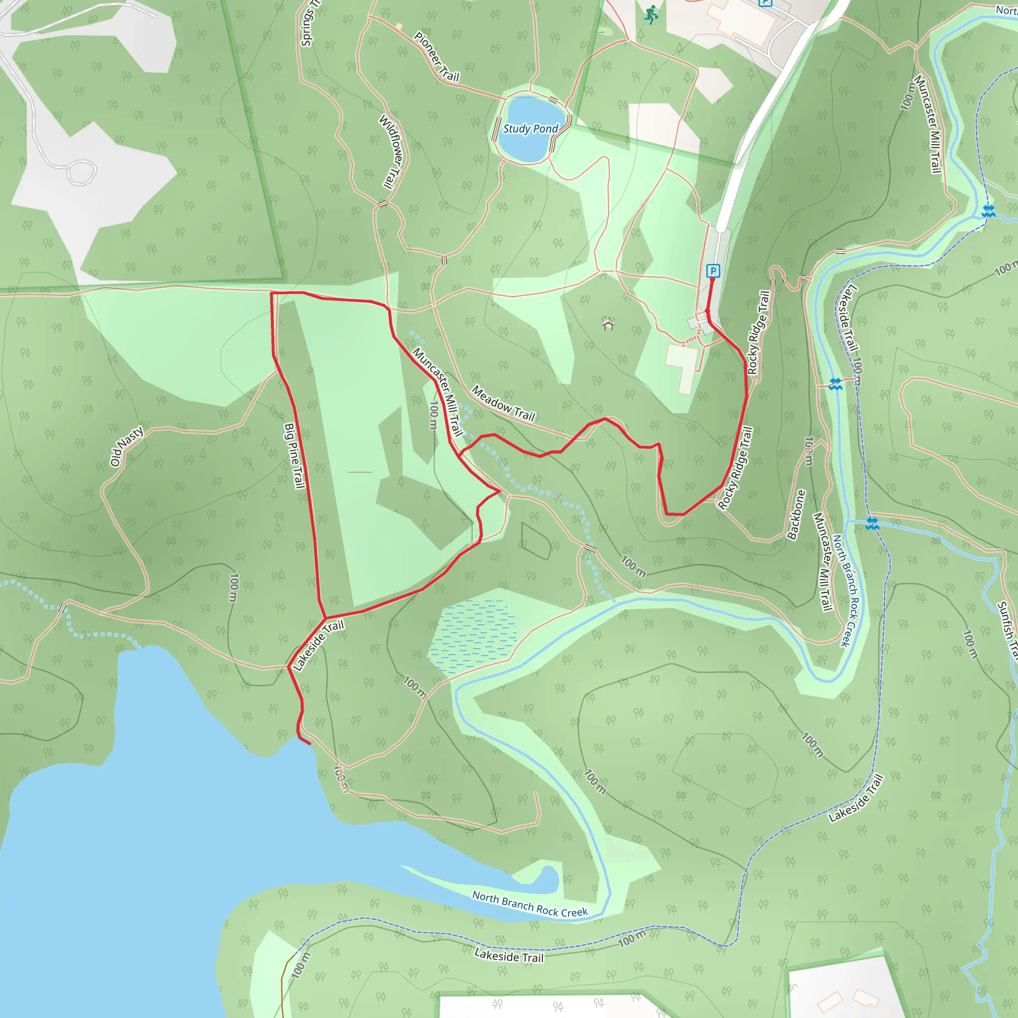 Big Pine Loop Trail mobile static map