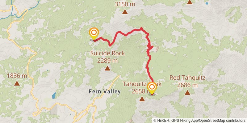 Pacific Crest Trail - California stage 17 Map