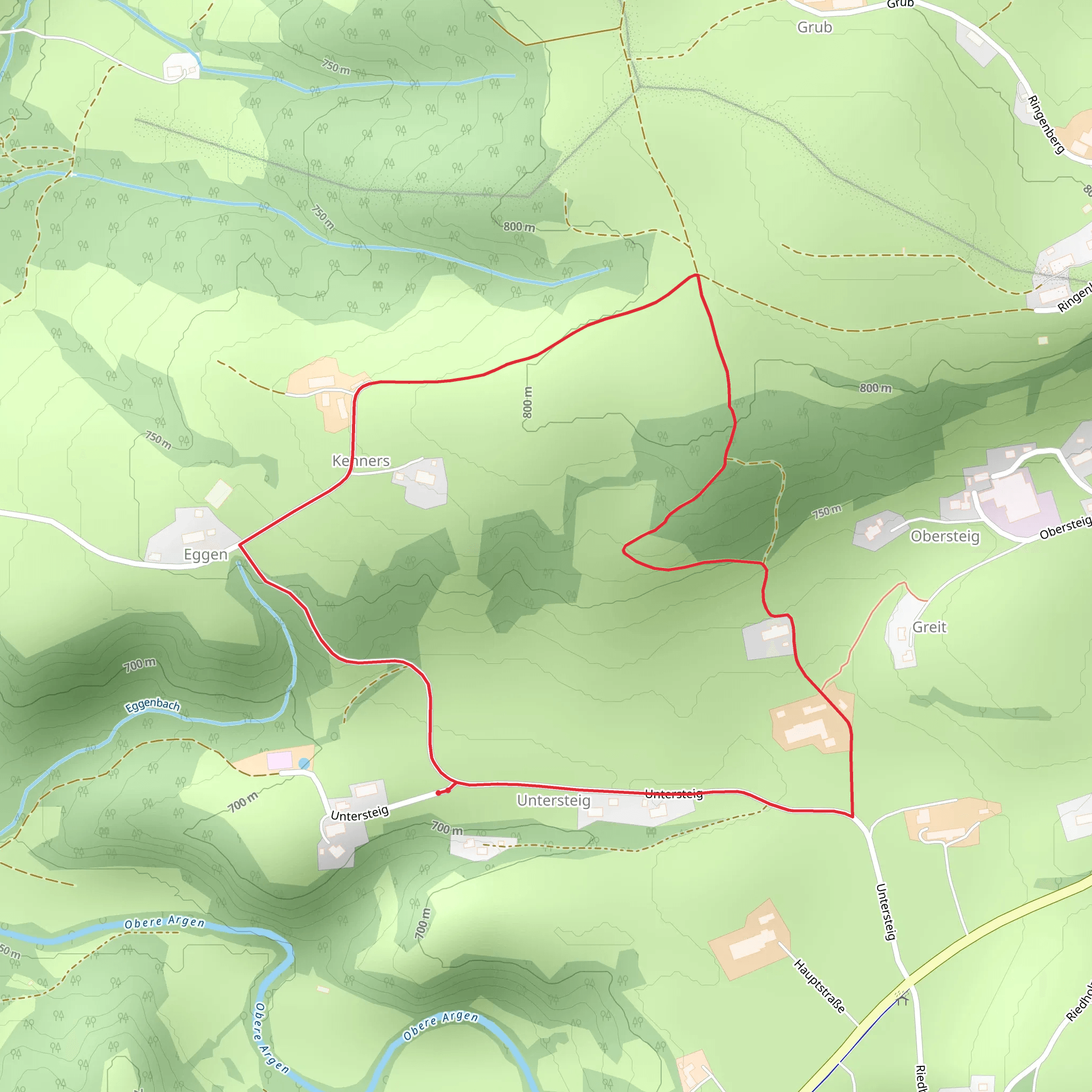 Kenners and Obersteig Loop mobile static map